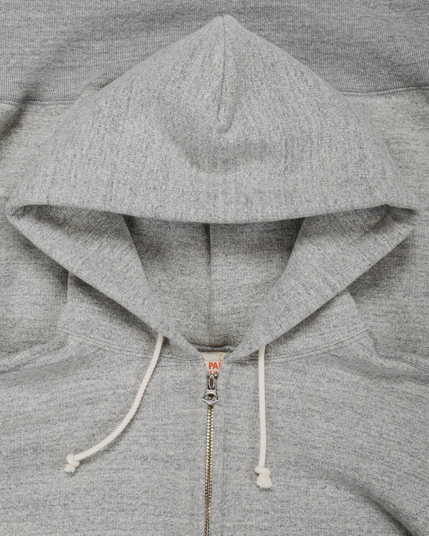 The Real McCoy’s MC25106 12 Oz. Ball Park F/Z Hooded Sweatshirt M.Gray