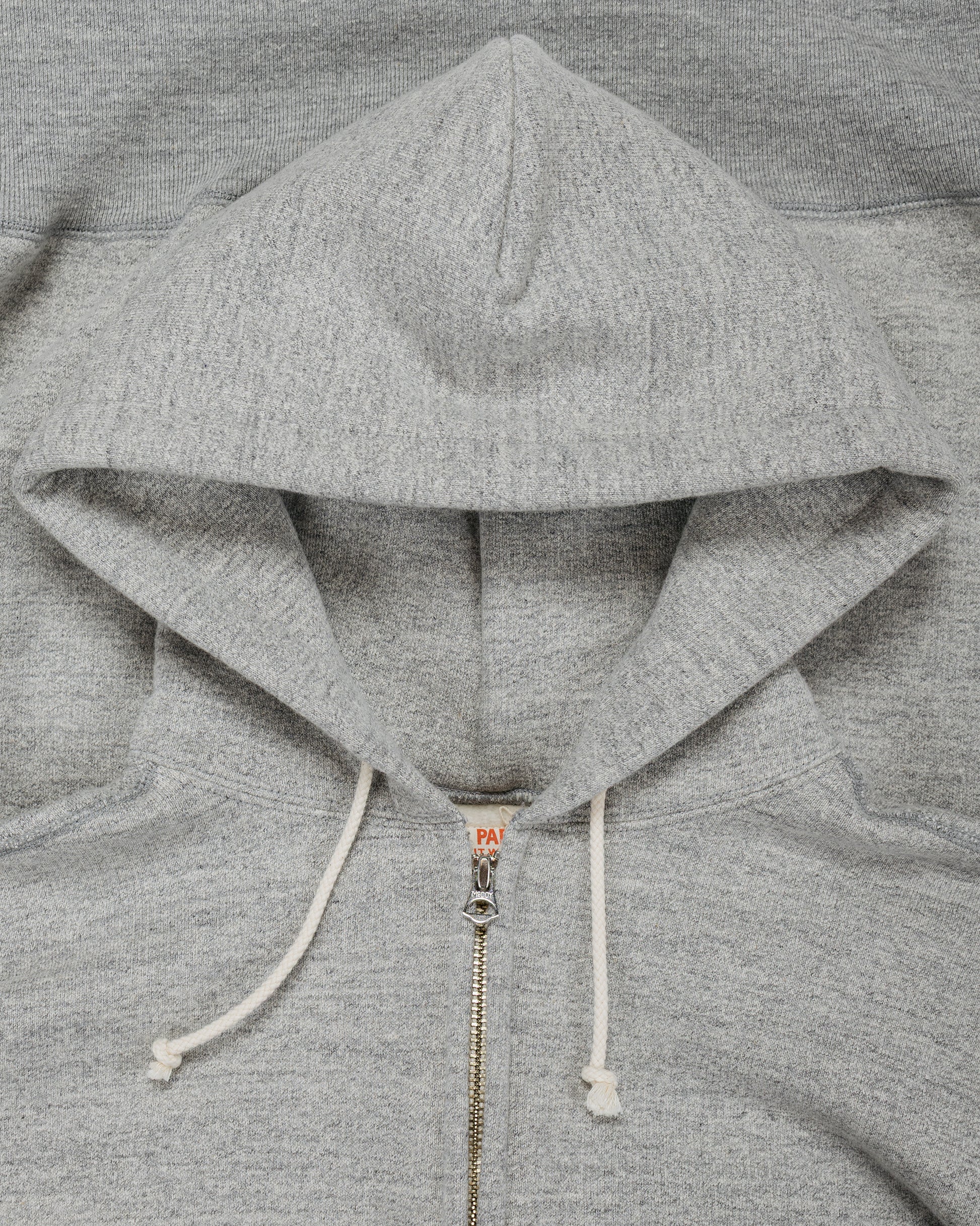 The Real McCoy’s MC25106 12 Oz. Ball Park F/Z Hooded Sweatshirt M.Gray