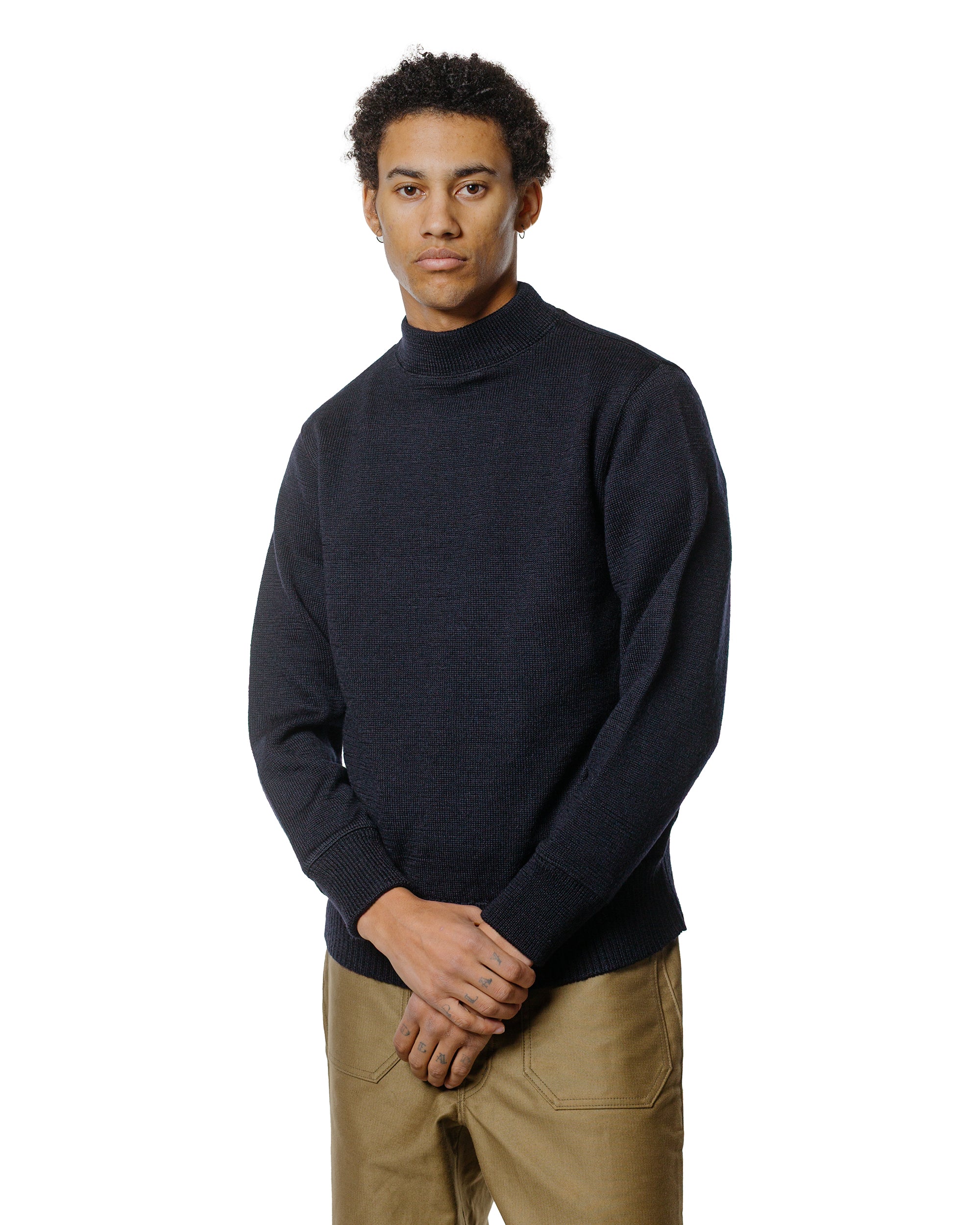 The Real McCoy's MC25108 U.S.N. Blue Wool Jersey Navy