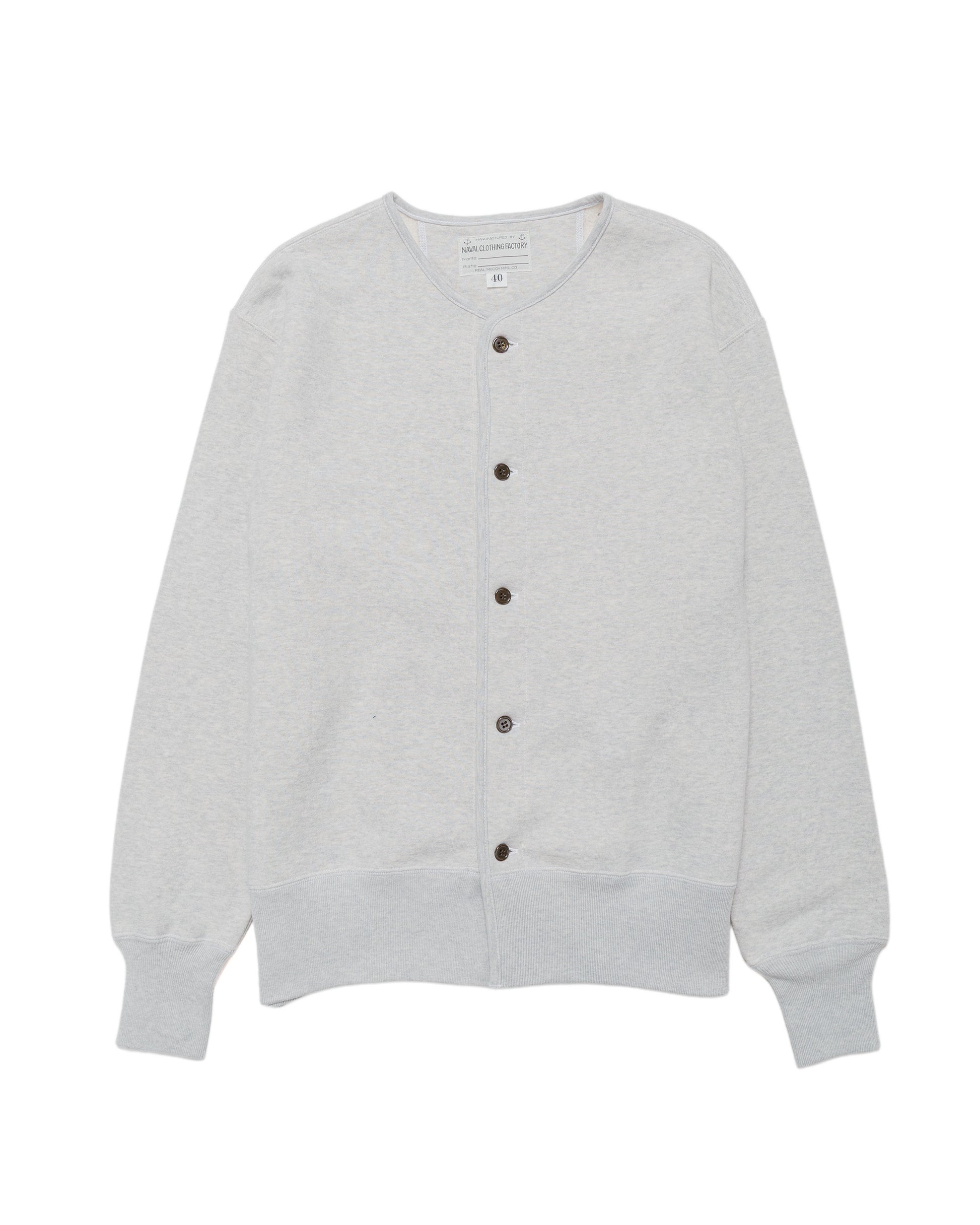 The Real McCoy’s MC25112 U.S.N. Cotton Cardigan Snow Grey