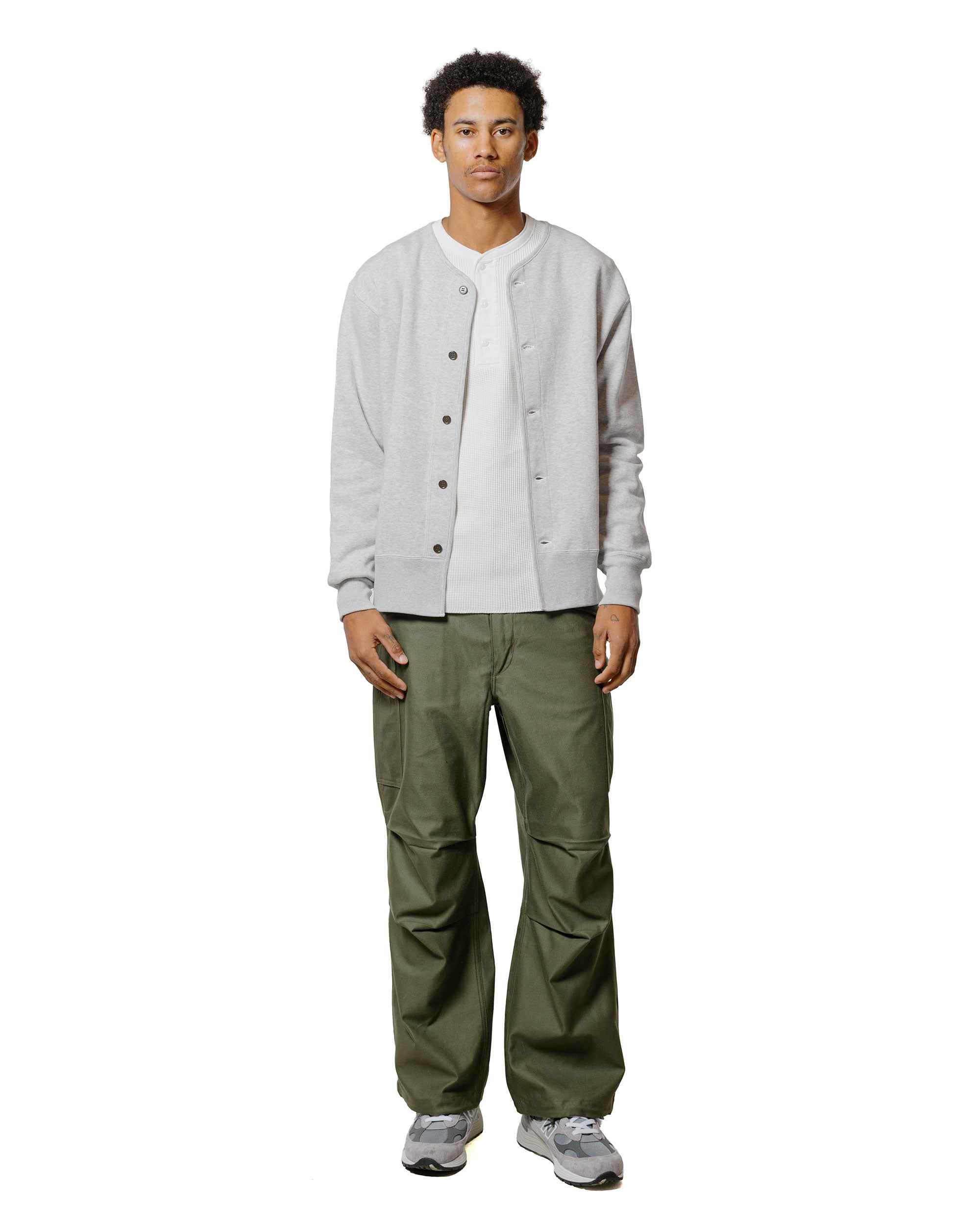 The Real McCoy's MC25112 U.S.N. Cotton Cardigan Snow Grey