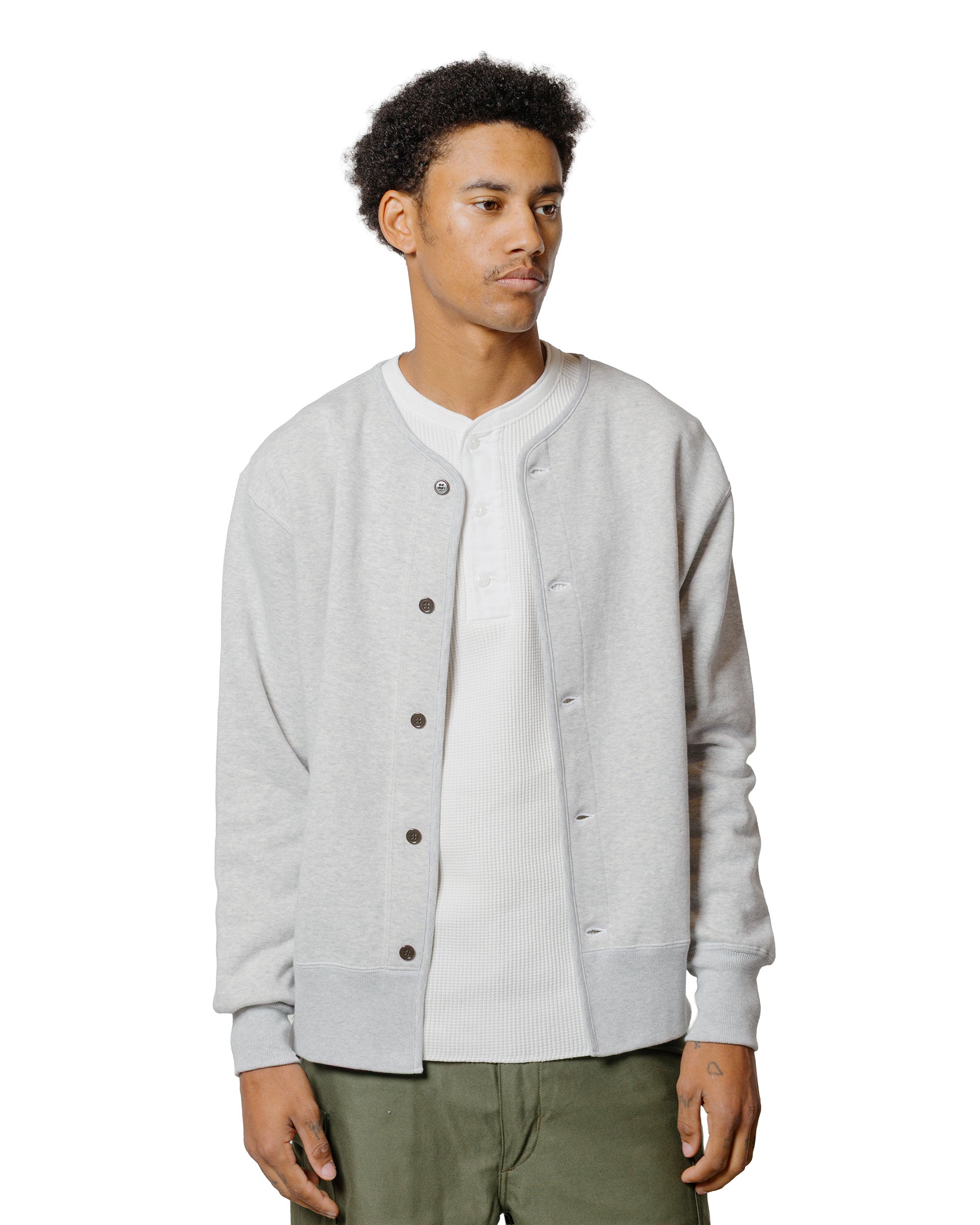 The Real McCoy's MC25112 U.S.N. Cotton Cardigan Snow Grey