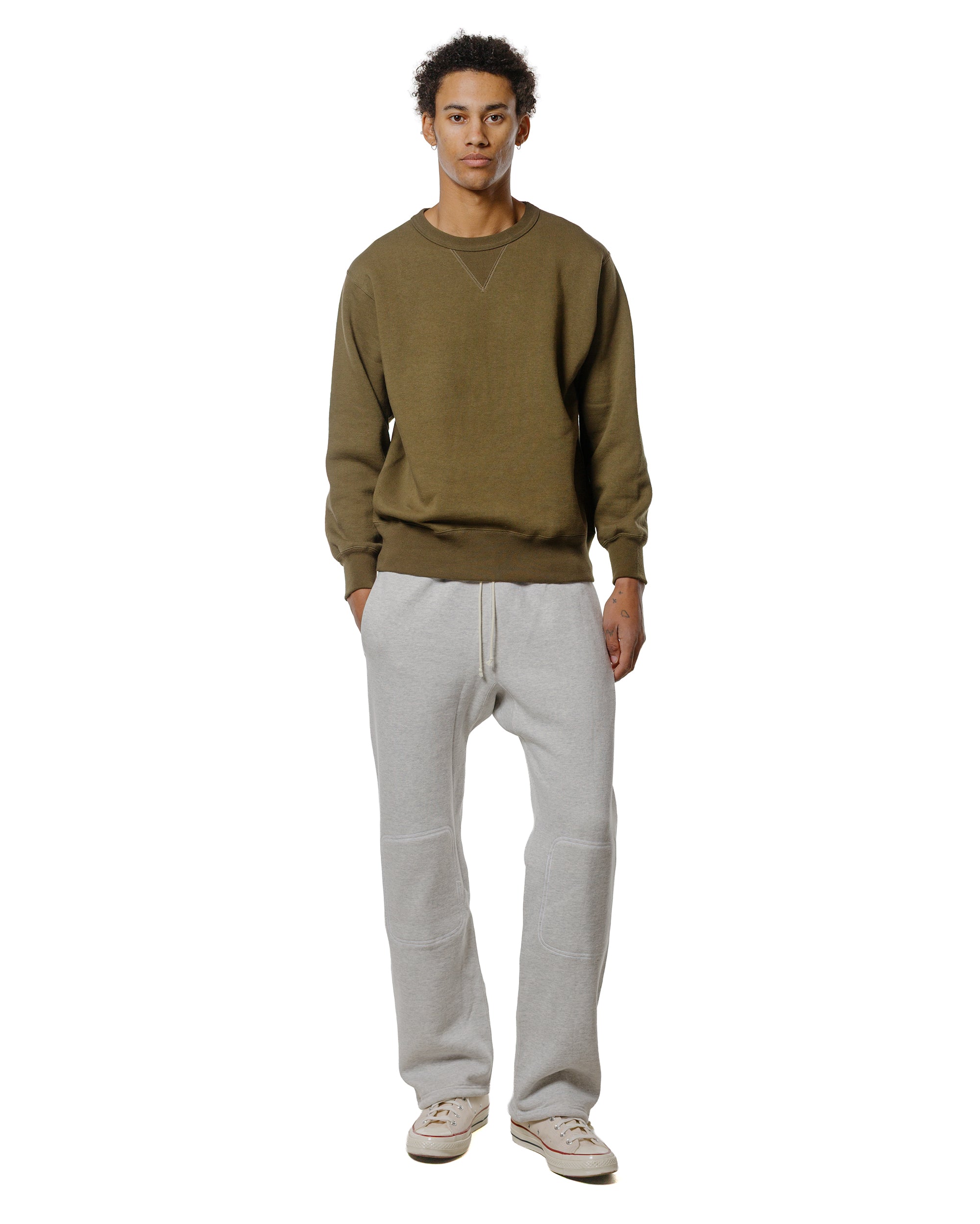 The Real McCoy's MC25114 U.S.N. Double-knee Sweatpants Snow Gray