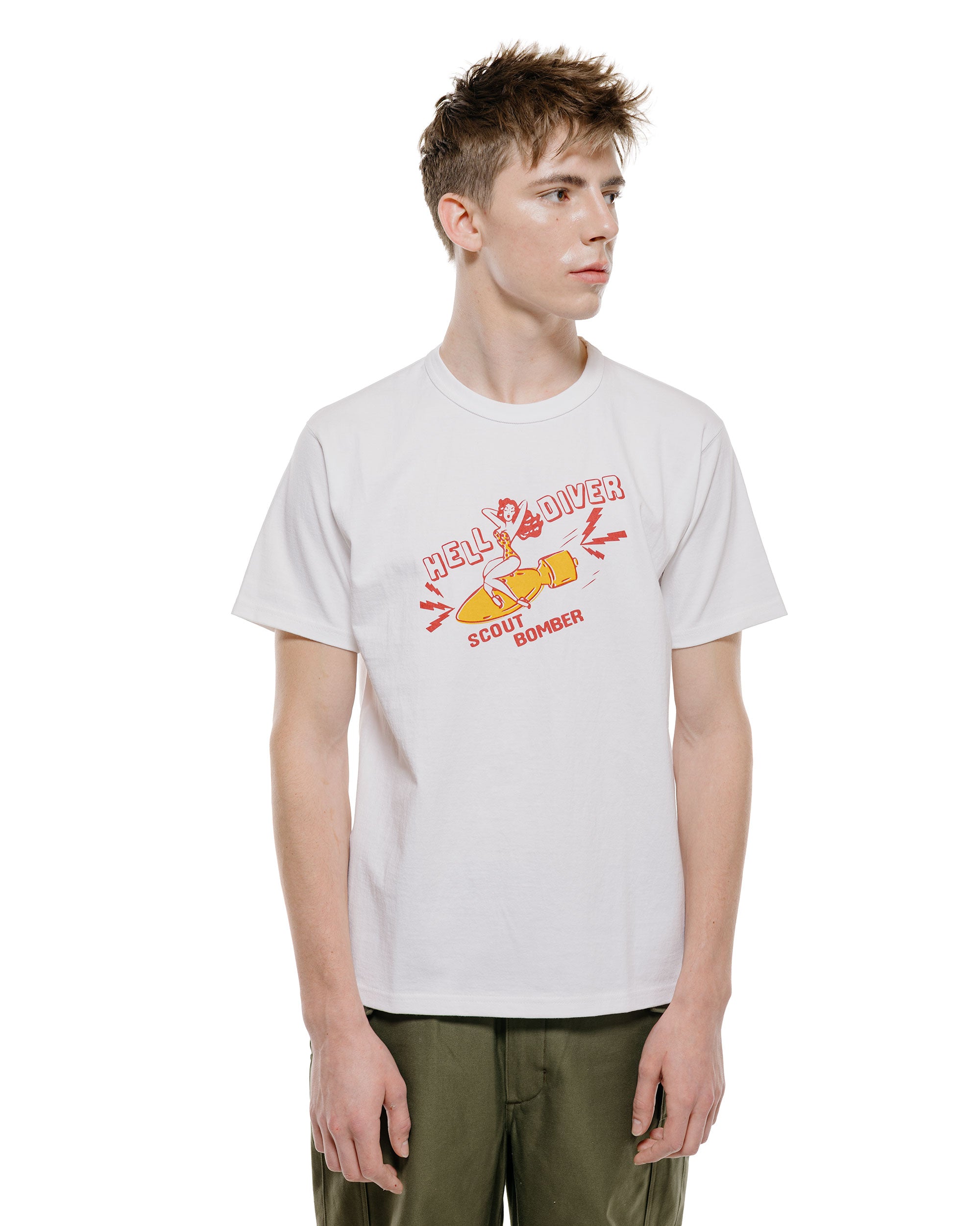 The Real McCoy's MC26019 Military Tee / Hell Diver White