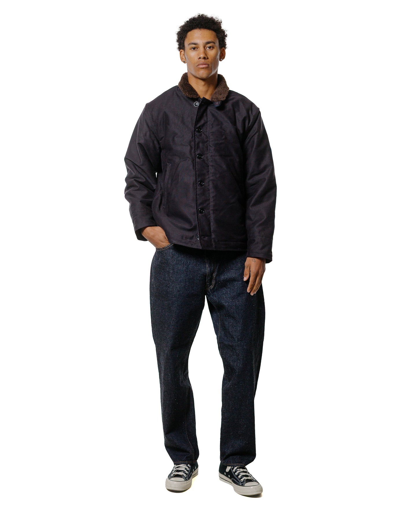 The Real McCoy's MJ21105 N-1 Deck Jacket (Navy)