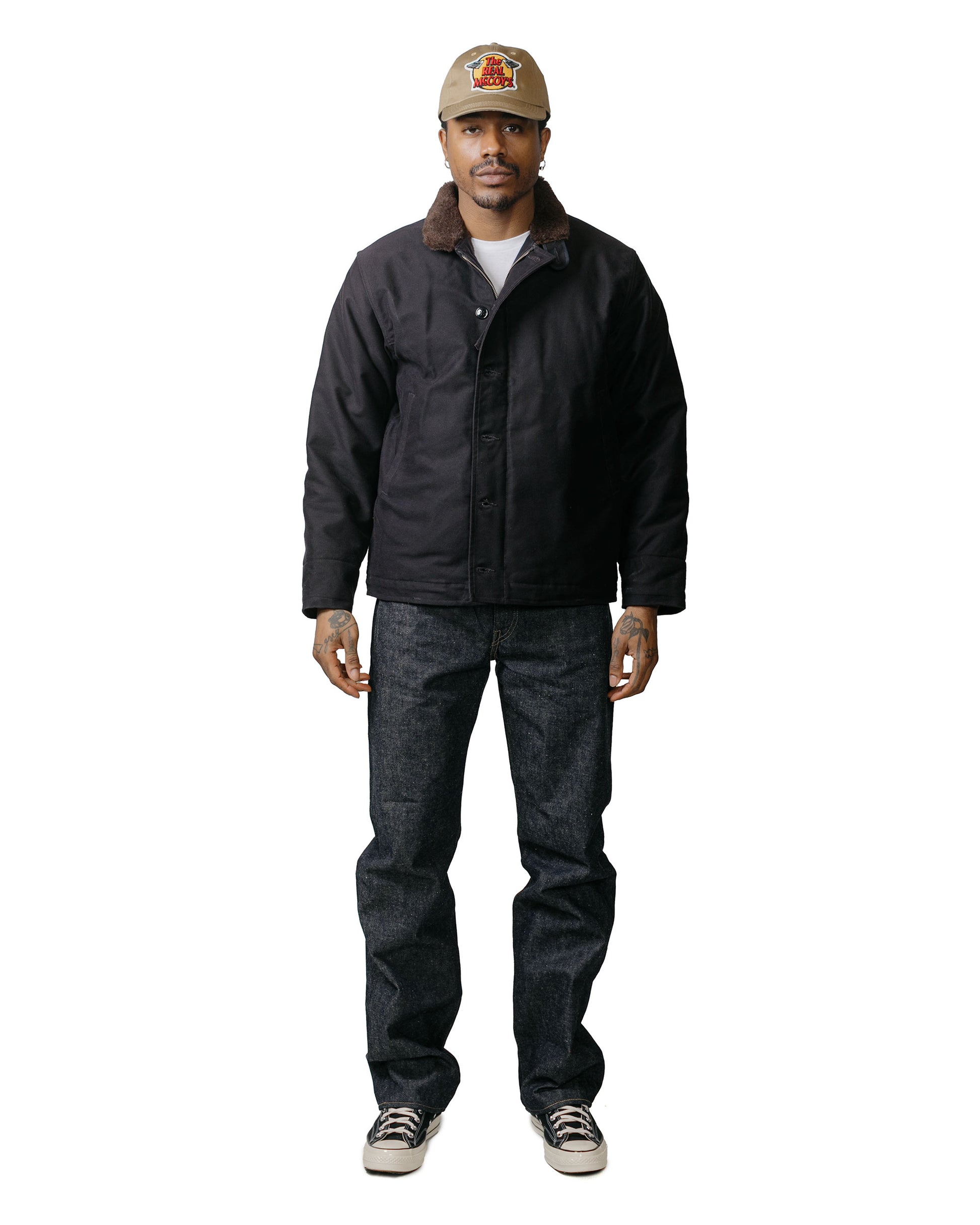 The Real McCoy's MJ21105 N-1 Deck Jacket (Navy) model full