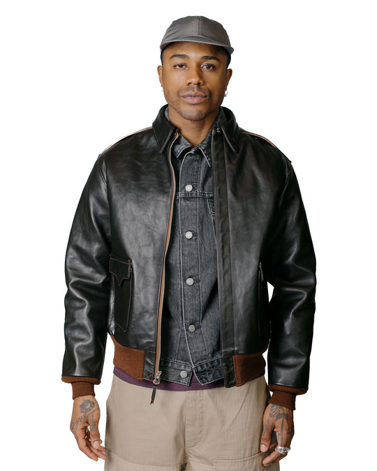 The Real McCoy's Freeman 30s Sports Jacket (Deerskin) - Brown, 36