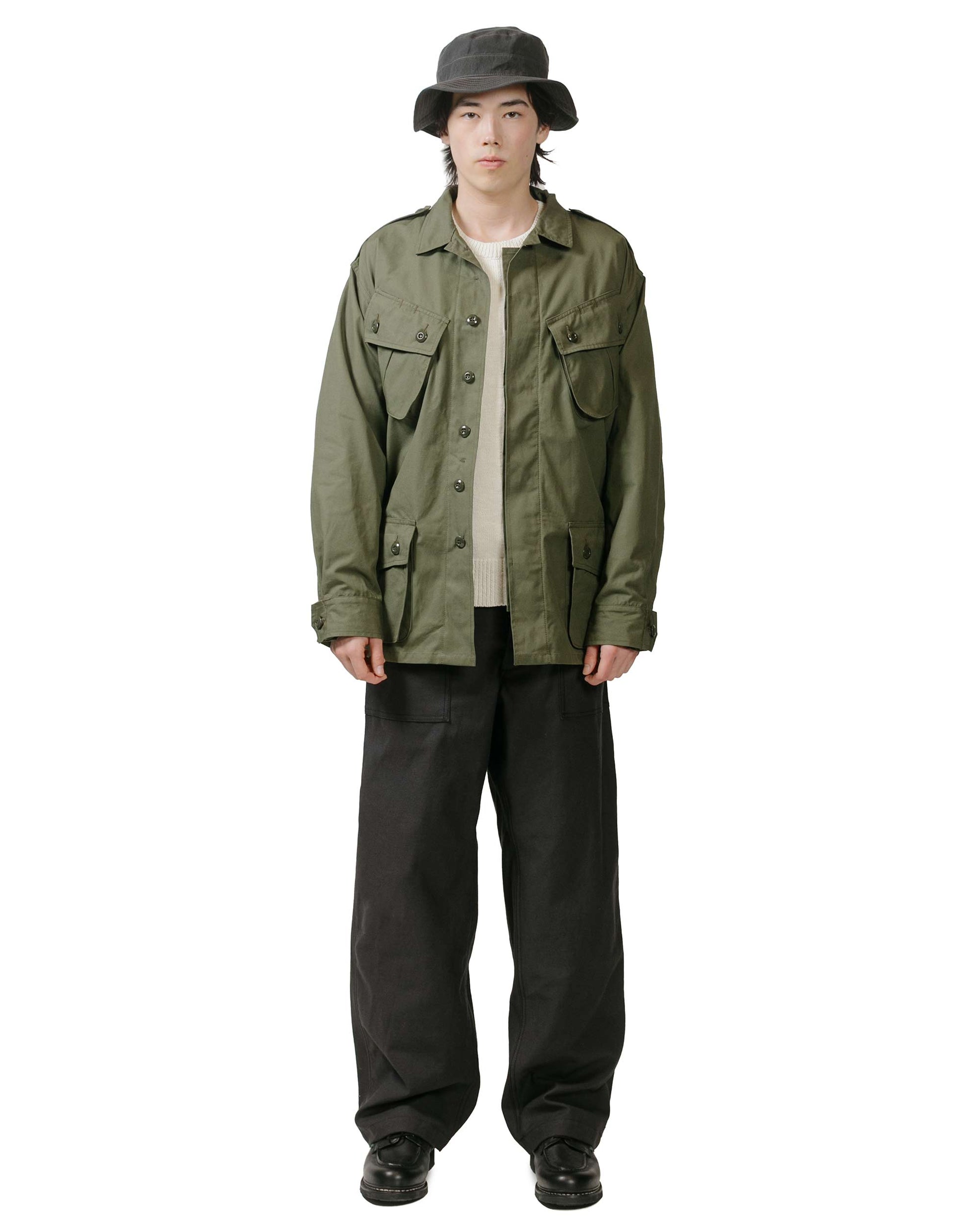 The Real McCoy's MJ22006 Coat, Man's, Combat, Tropical (Model 220) Olive model full