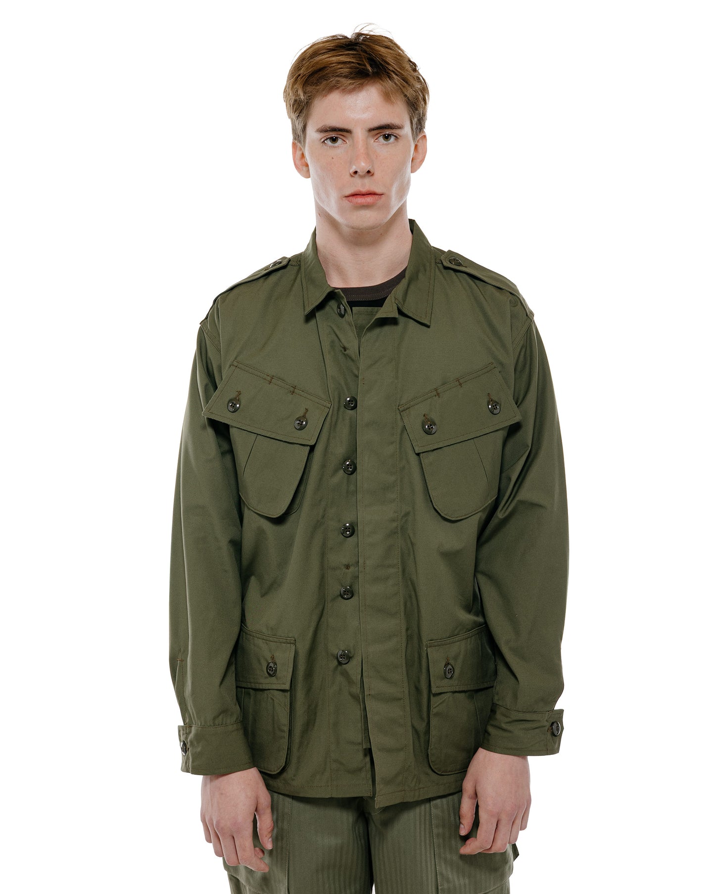lost & found The Real McCoy's The Real McCoy's MJ22006 Coat, Man's, Combat, Tropical (Model 220) Olive