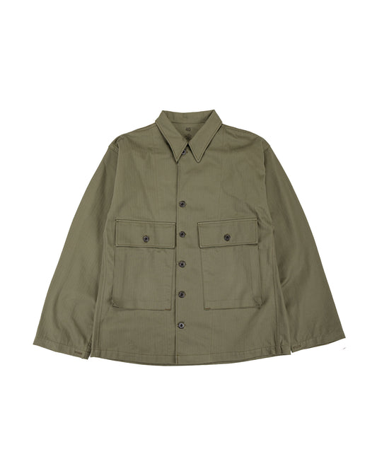 The Real McCoy's MJ22013 U.S.N. Jackets Herringbone Twill Olive