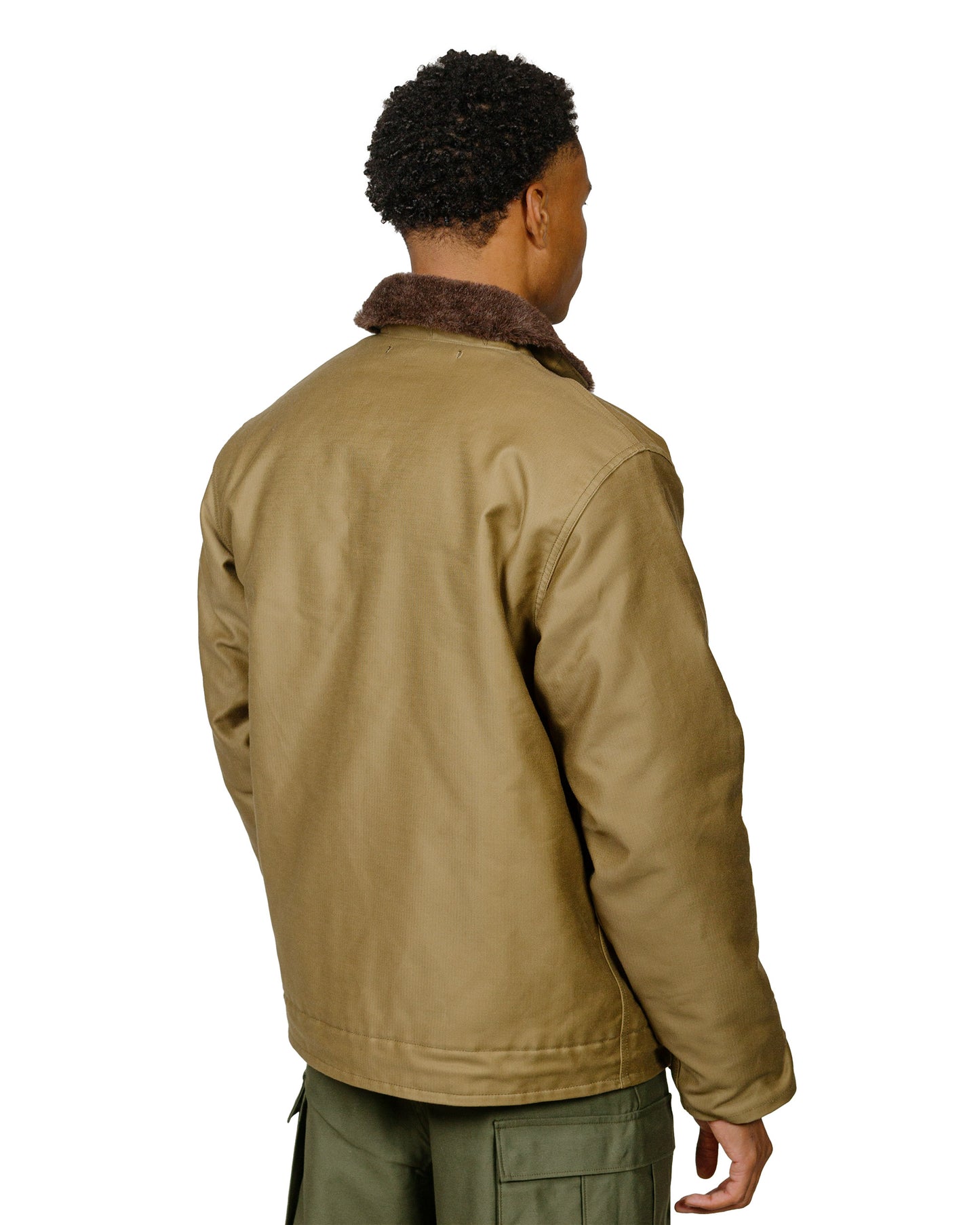 The Real McCoy's MJ22114 N-1 Deck Jacket (Khaki) model back