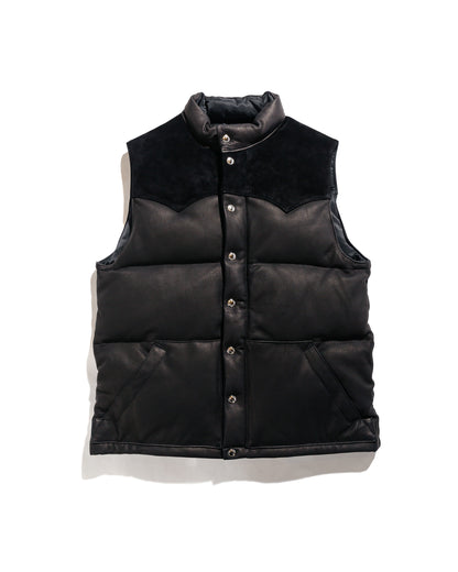 The Real McCoy's MJ22119 Deerskin Down Vest Black