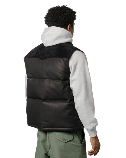 The Real McCoy's MJ22119 Deerskin Down Vest Black