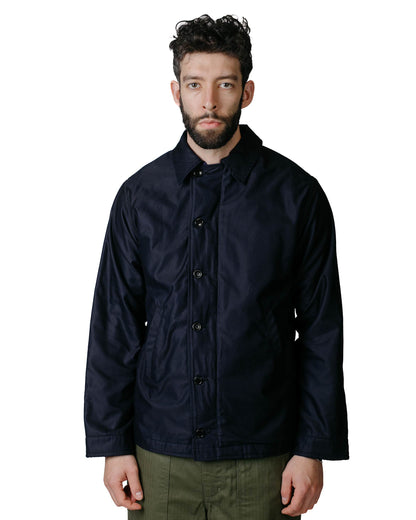 The Real McCoy's MJ23010 U.S. Navy Utility Jacket Navy Model Front