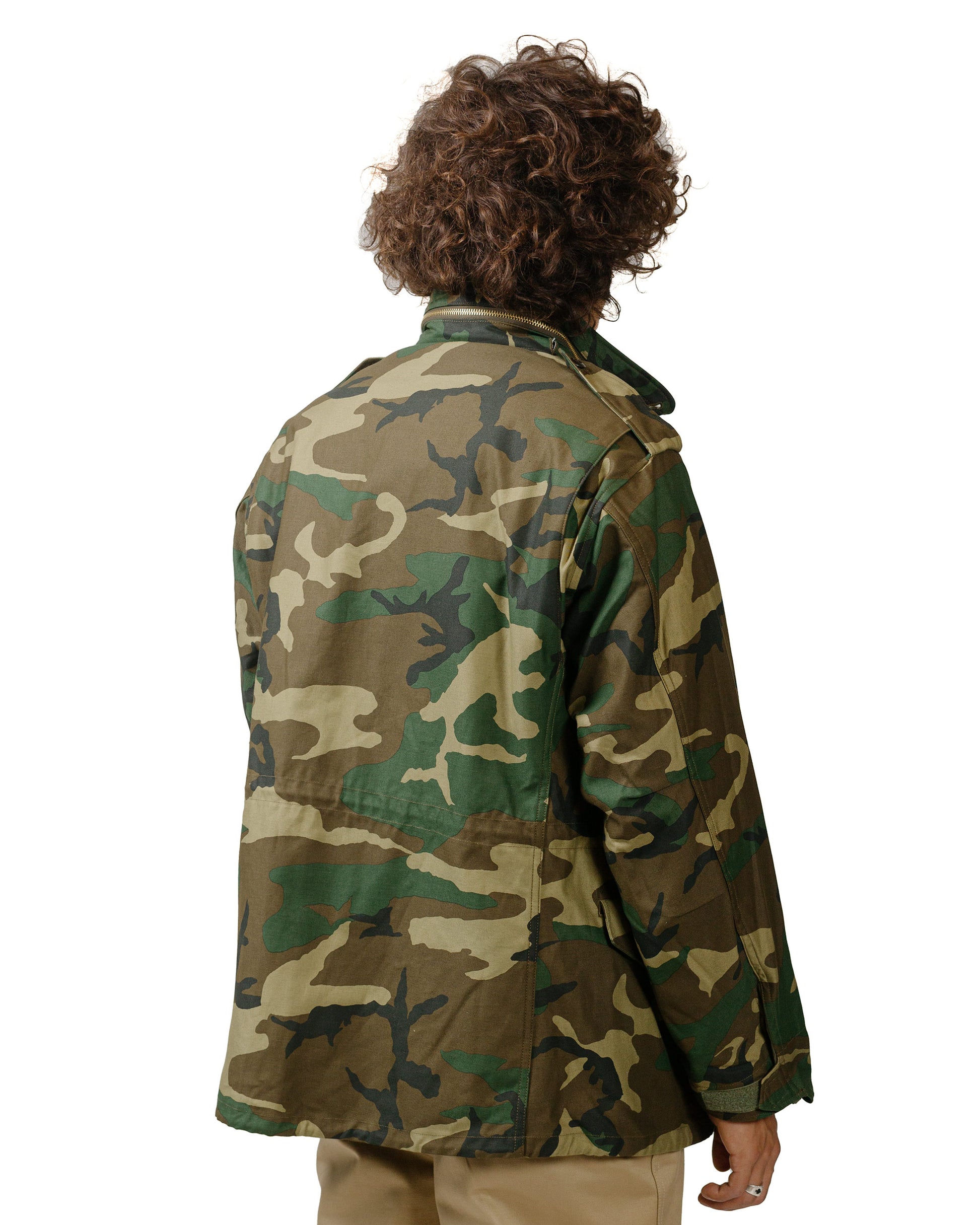 The Real McCoy's MJ23113 Coat, Man's, Field, M-65 / Woodland Olive model back