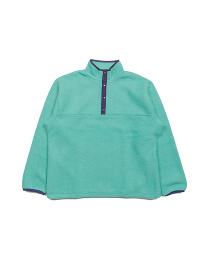 The Real McCoy's MJ23114 Snap Front Pull-Over Fleece Teal