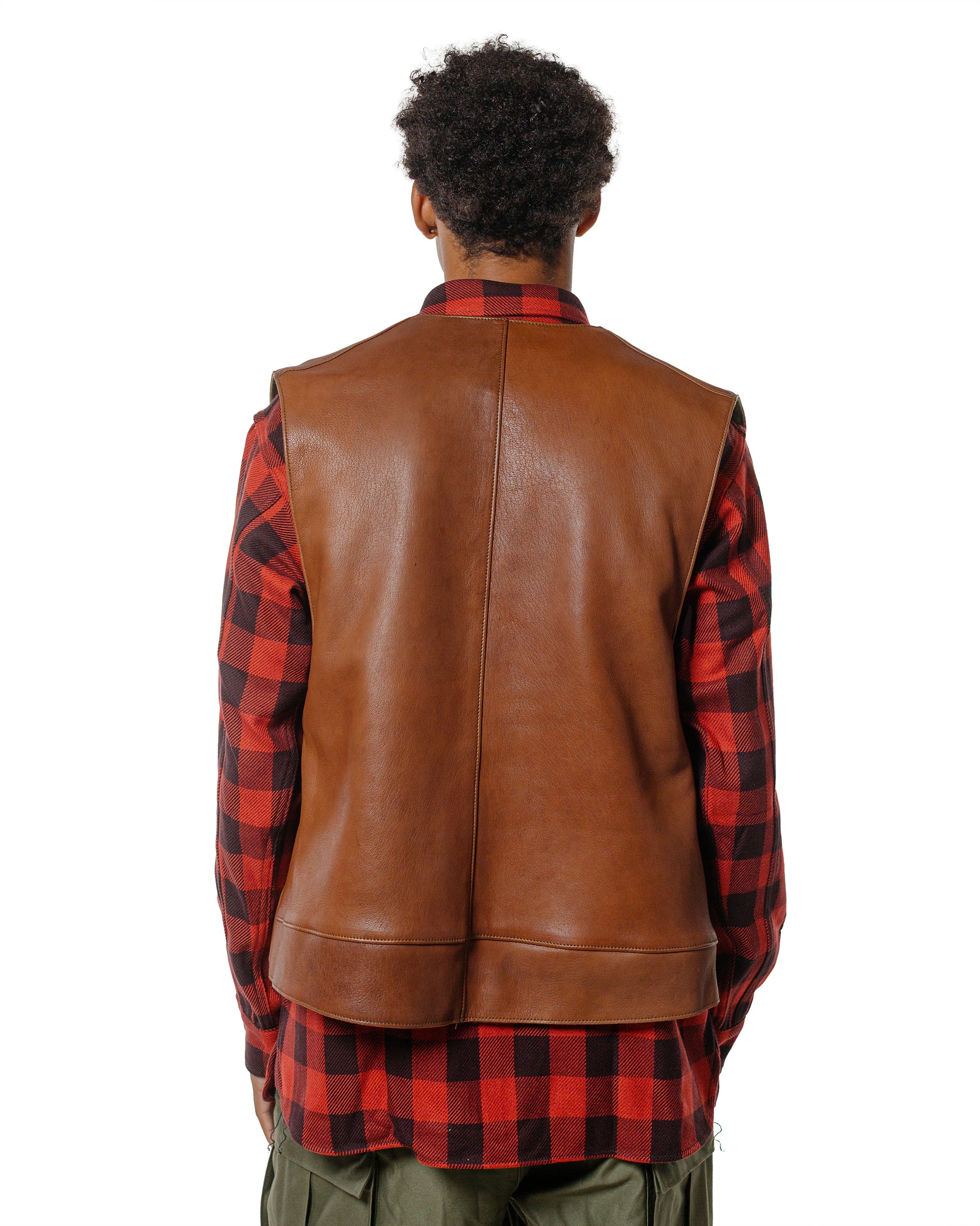 The Real McCoy's MJ24003 Jerkin Vest Sheepskin Brown