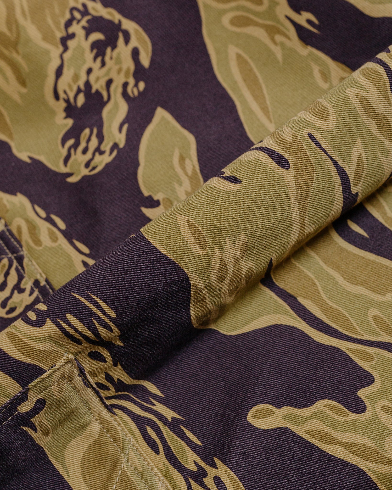The Real McCoy's MJ24004 Tiger Camouflage Parka  Advisor Khaki fabric