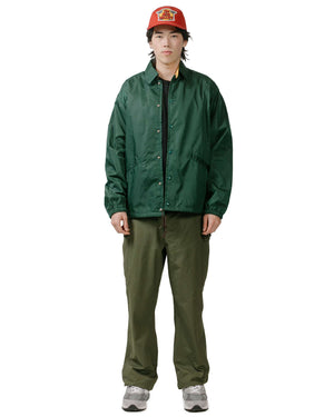 The Real McCoy's MJ24010 Nylon Cotton Lined Coach Jacket Forest model full
