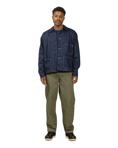 The Real McCoy's MJ24014 Wabash Chore Coat Indigo model full