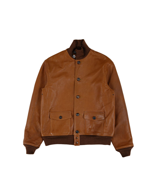 The Real McCoy's MJ24101 Type A-1 Real McCoy Mfg. Co. / Sheepskin Russet Brown
