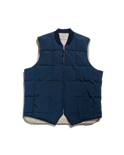 The Real McCoy's MJ24110 CottonNylon Down Vest Navy