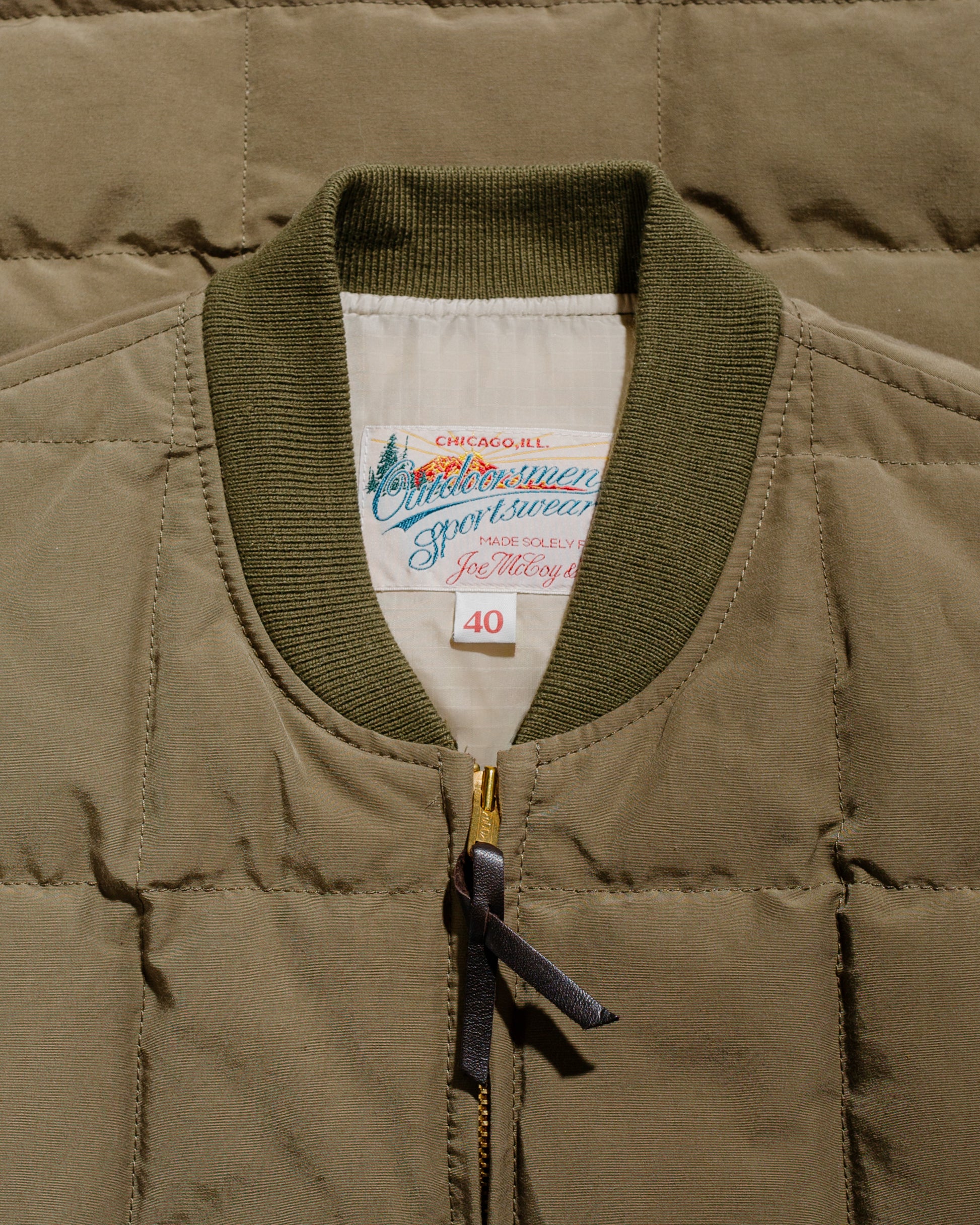 The Real McCoy's MJ24110 CottonNylon Down Vest Olive