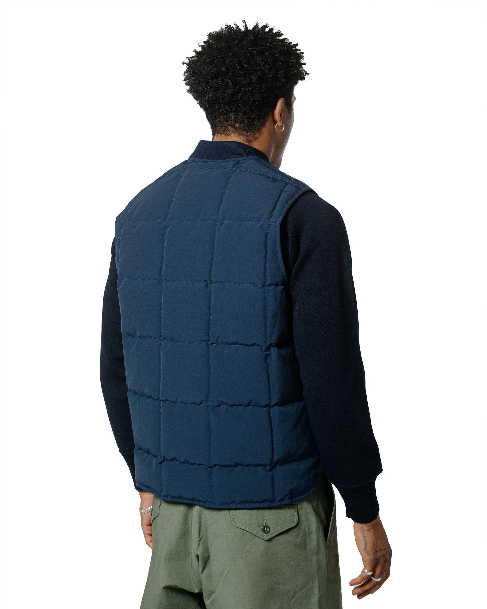 The Real McCoy's MJ24110 Cotton/Nylon Down Vest Navy