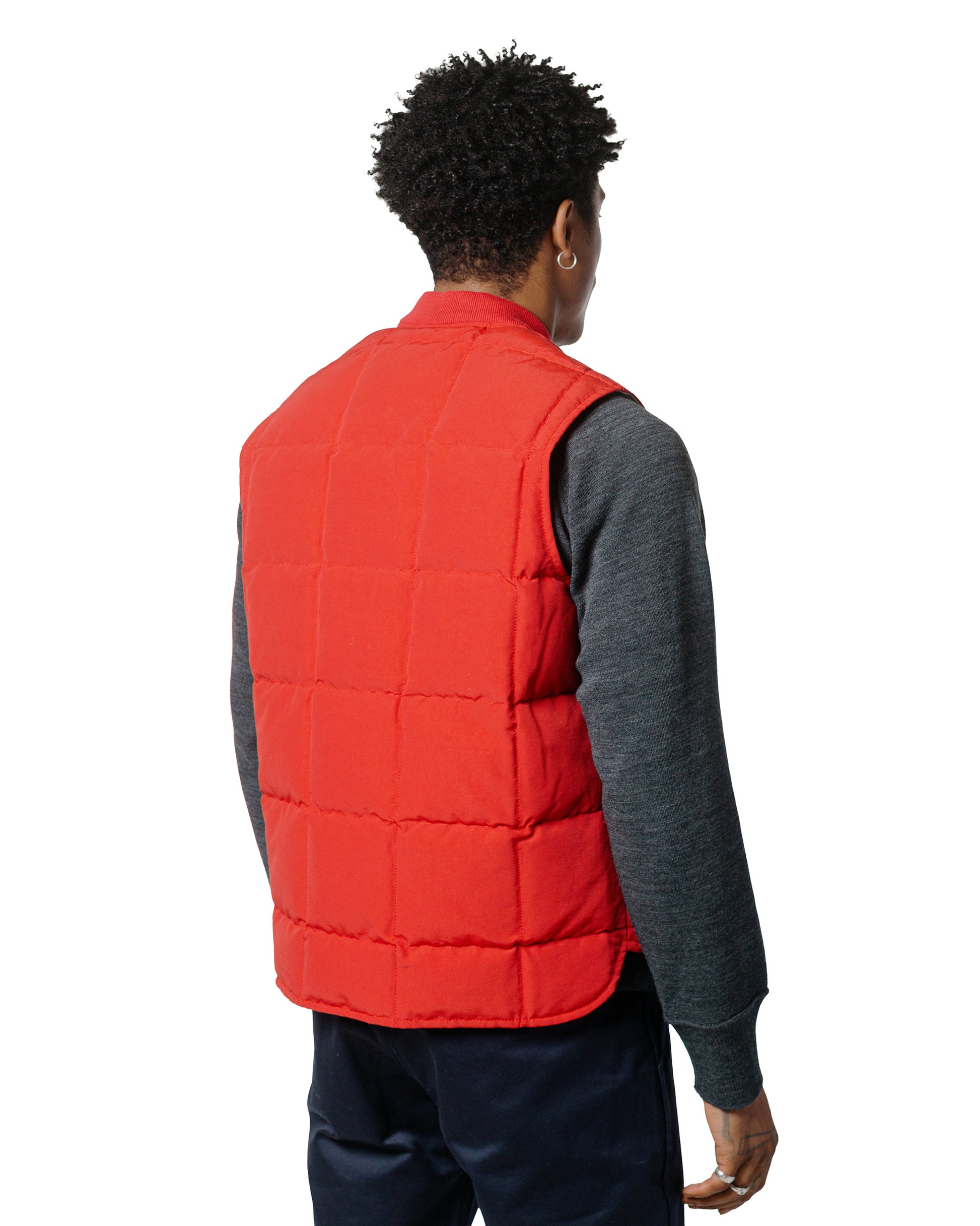 The Real McCoy's MJ24110 Cotton/Nylon Down Vest Red