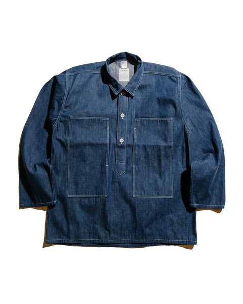 The Real McCoy's MJ25005 Jumper, Working, Denim, Blue Indigo