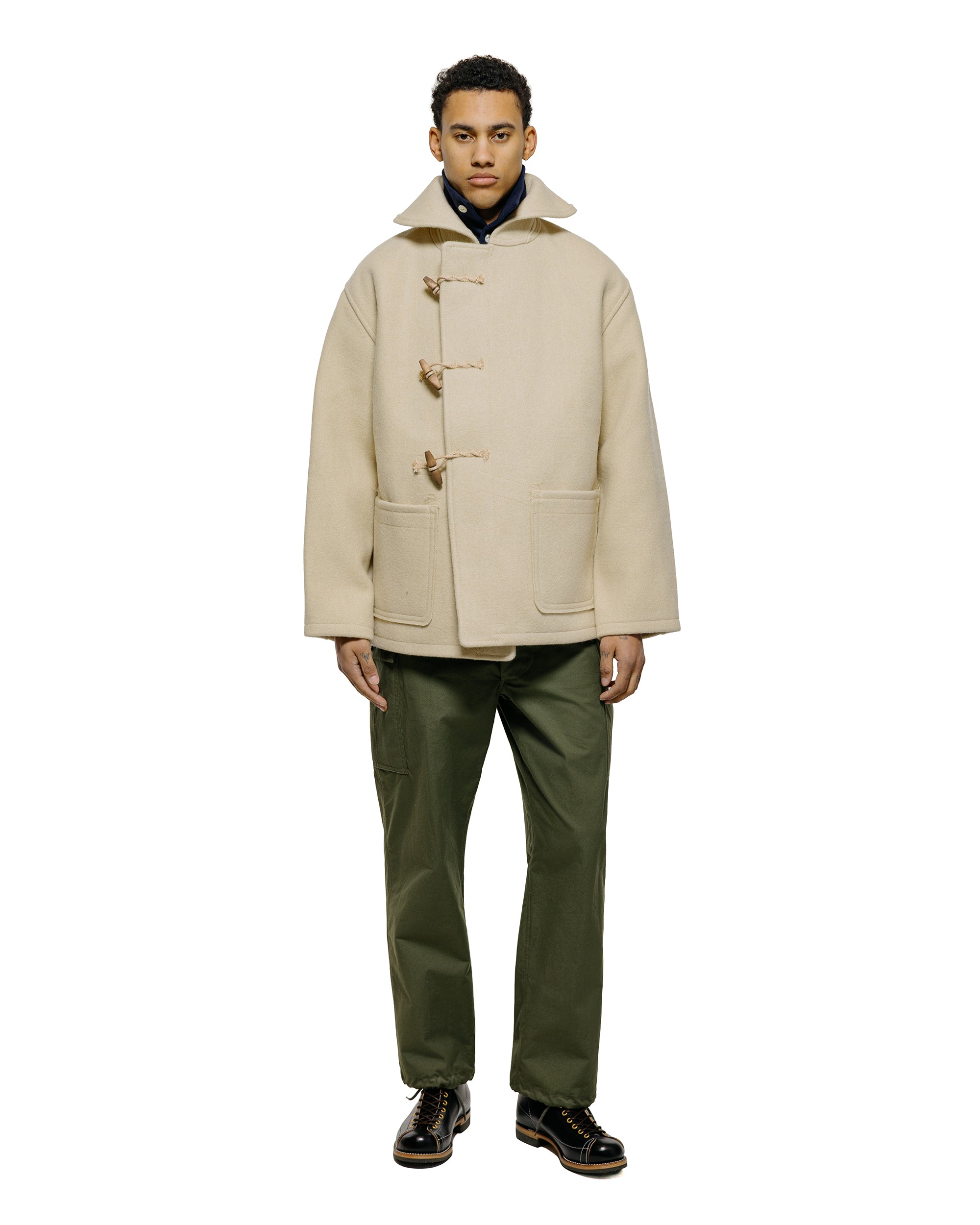 The Real McCoy's MJ25102 WWII British Fearnought Duffle Coat, ARP Ecru