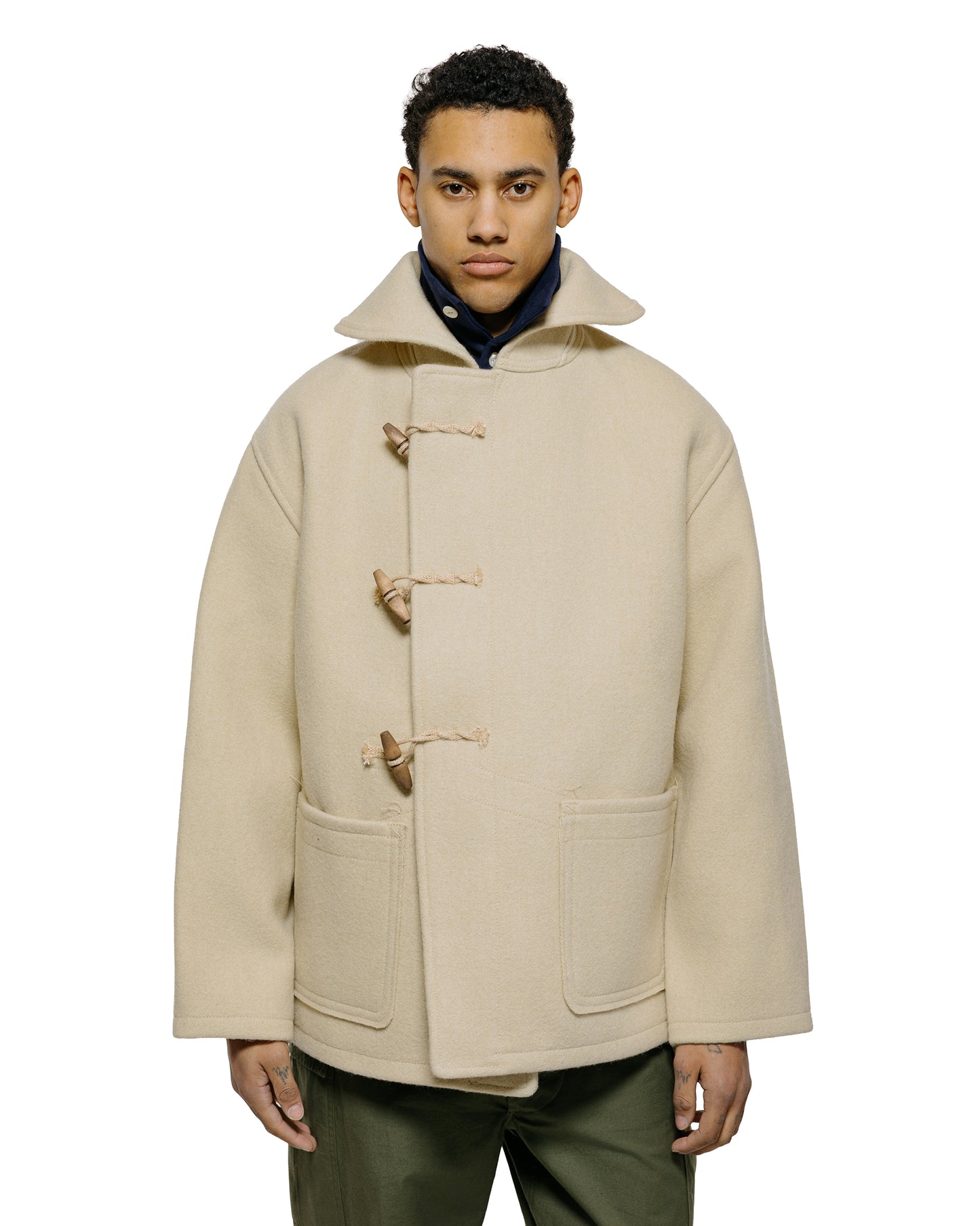 The Real McCoy's MJ25102 WWII British Fearnought Duffle Coat, ARP Ecru