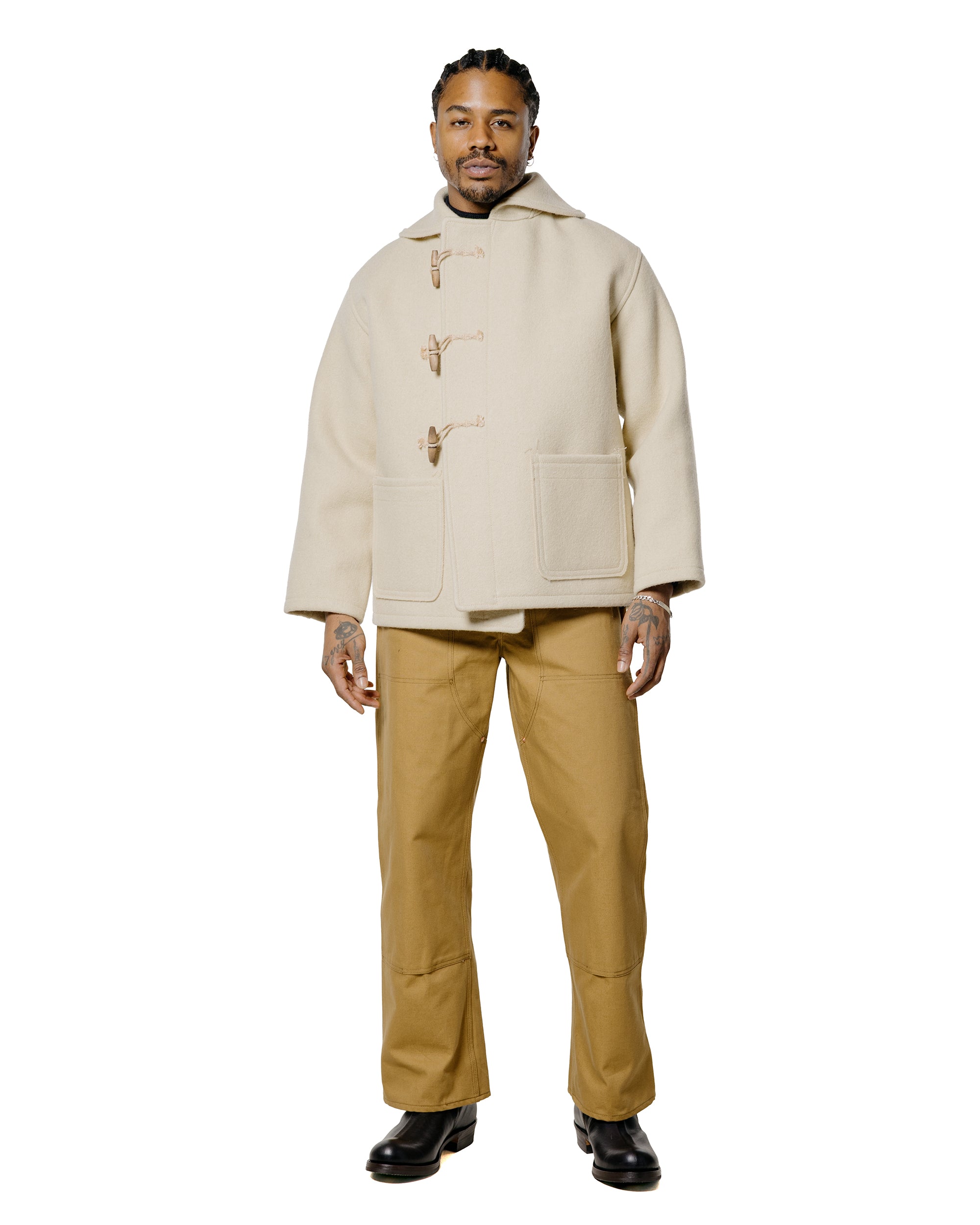 The Real McCoy's MJ25102 WWII British Fearnought Duffle Coat, ARP Ecru