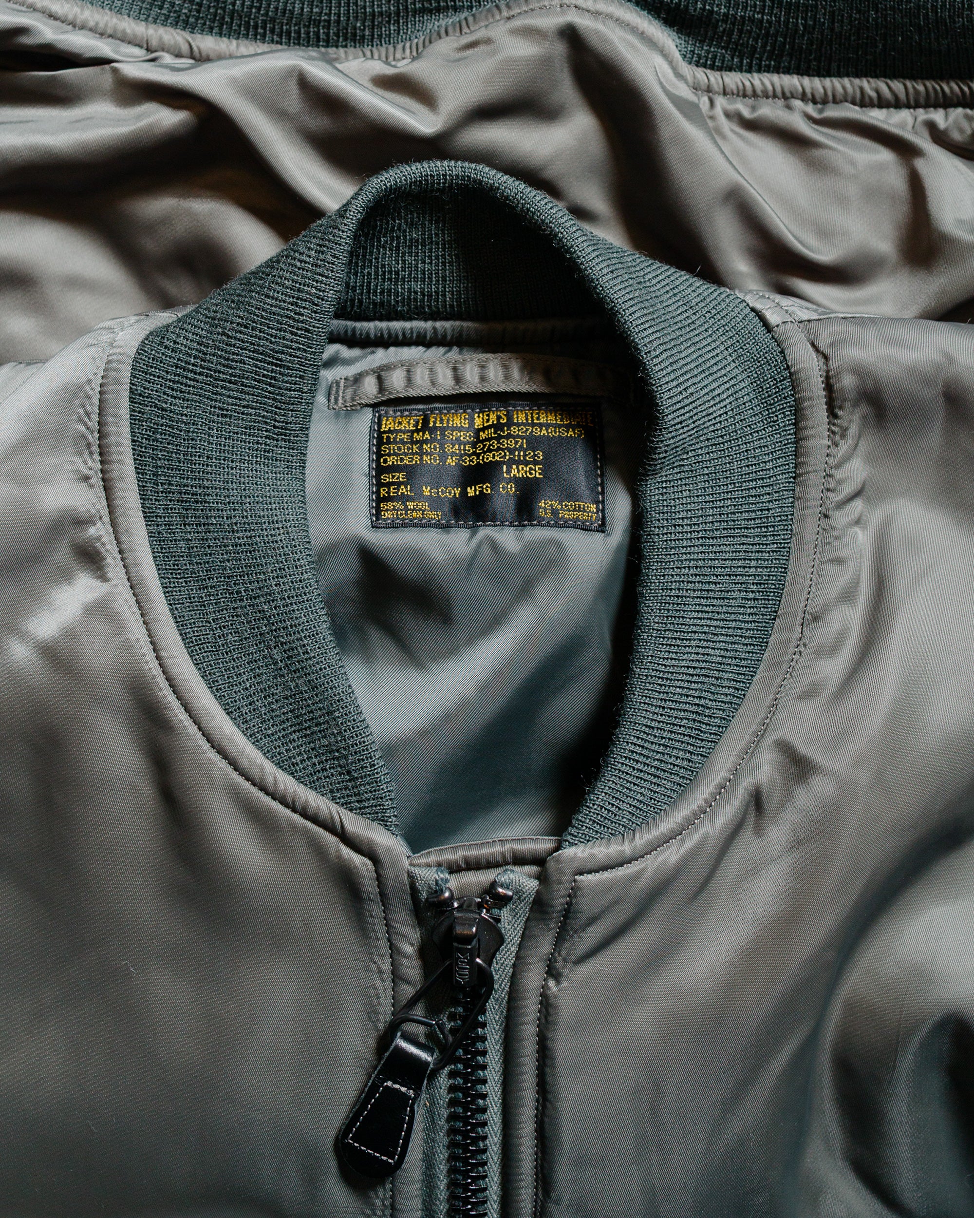 The Real McCoy's MJ25112 Type MA-1 Real McFoy Mfg. Co. Sage Green