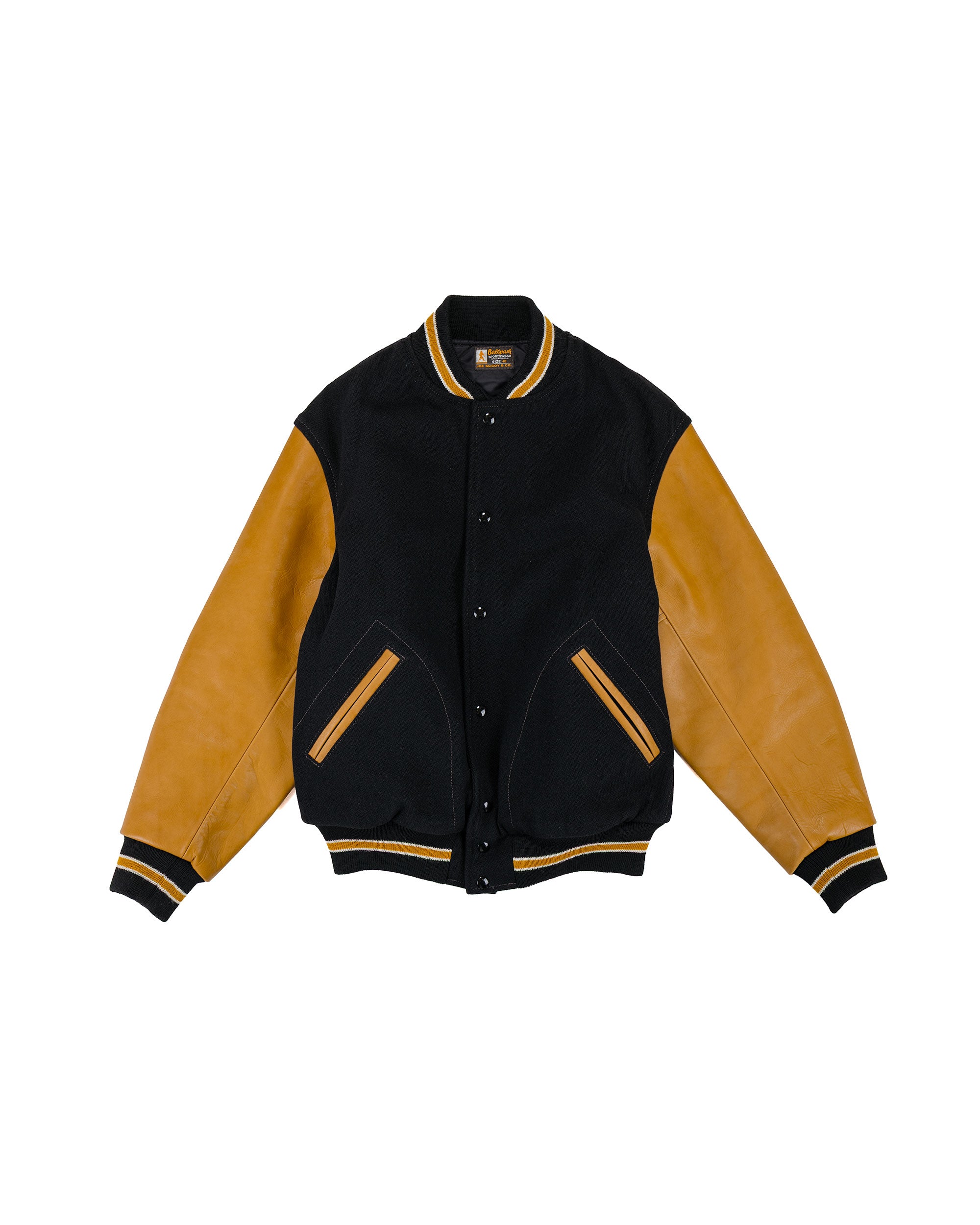 The Real McCoy's MJ25116 ウール バーシティジャケット ブラック