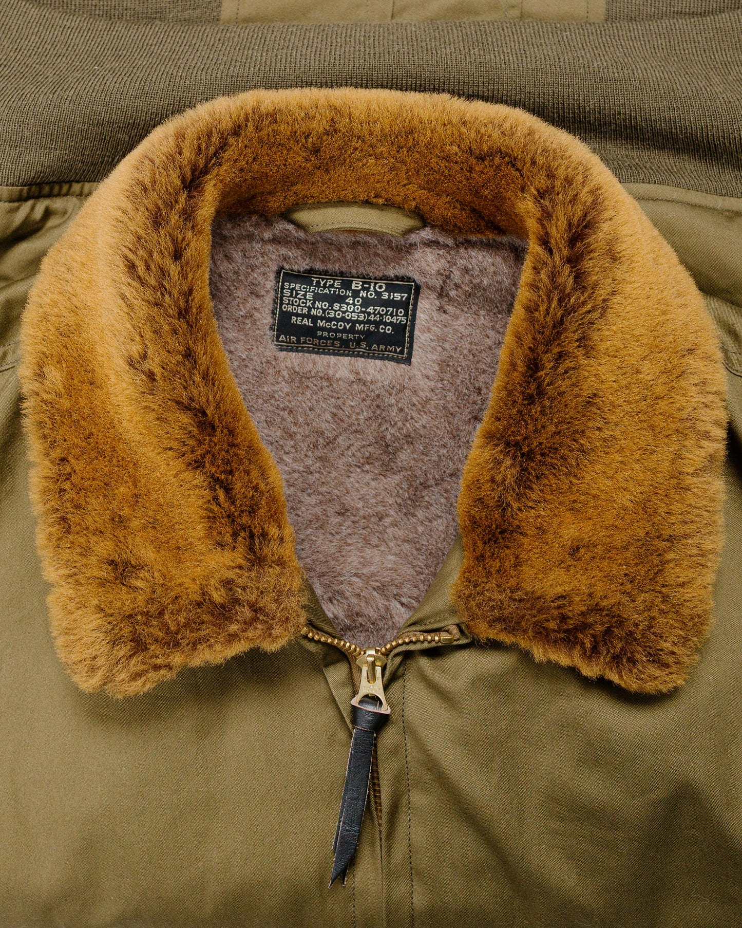 The Real McCoy's MJ25117 Type B-10 Real McCoy MFG.Co Olive