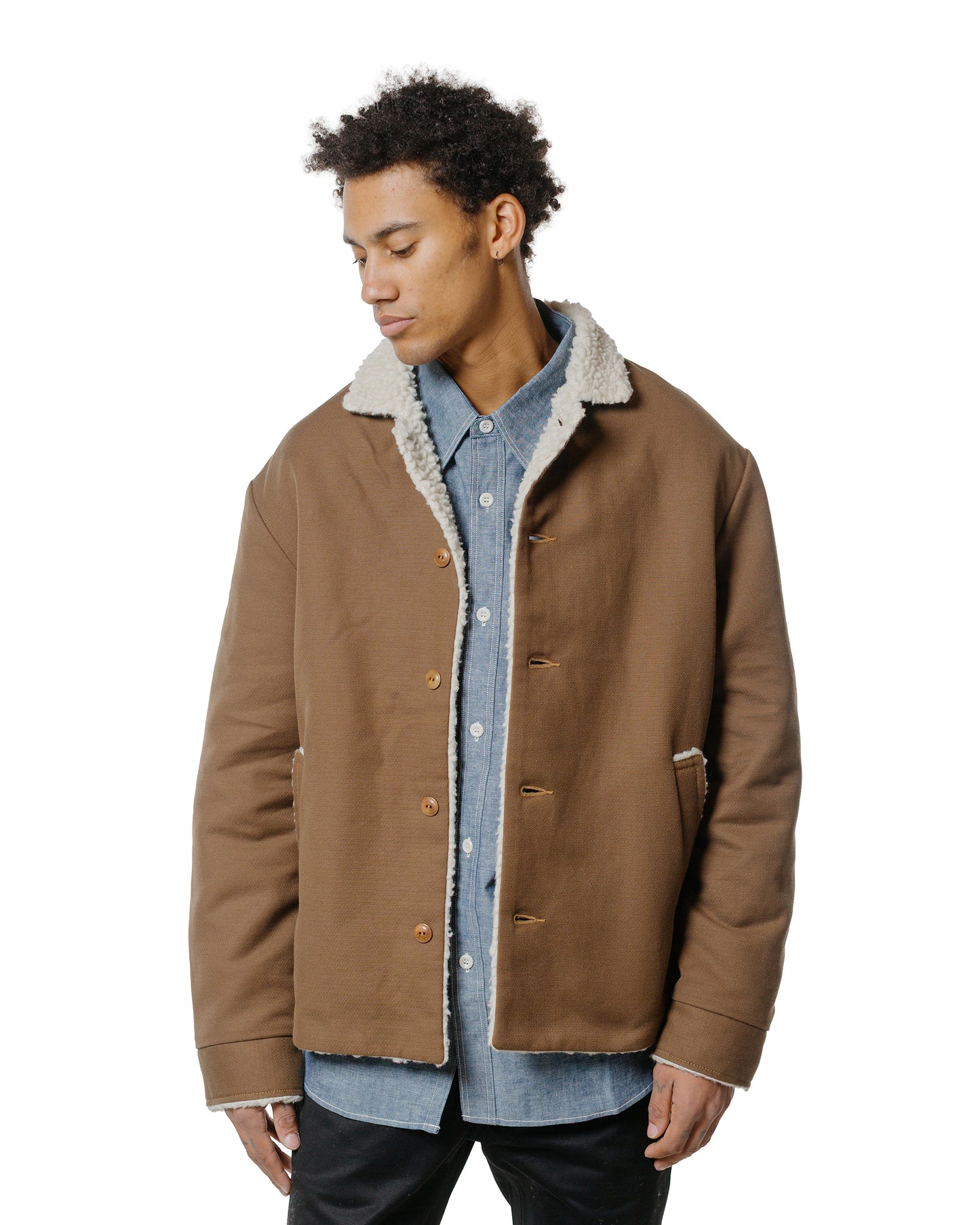The Real McCoy's MJ25125 Moleskin Ranch Coat Brown
