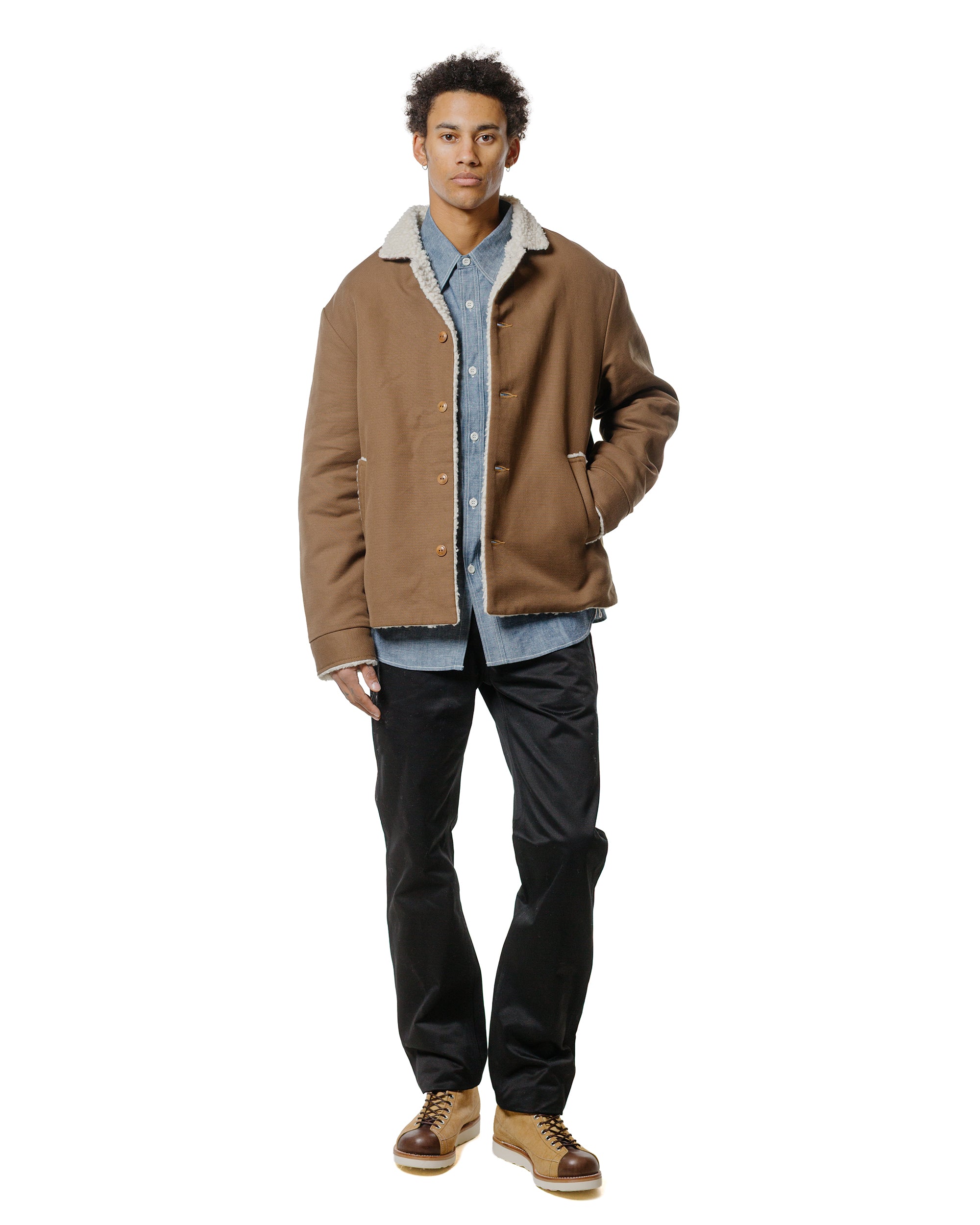 The Real McCoy's MJ25125 Moleskin Ranch Coat Brown
