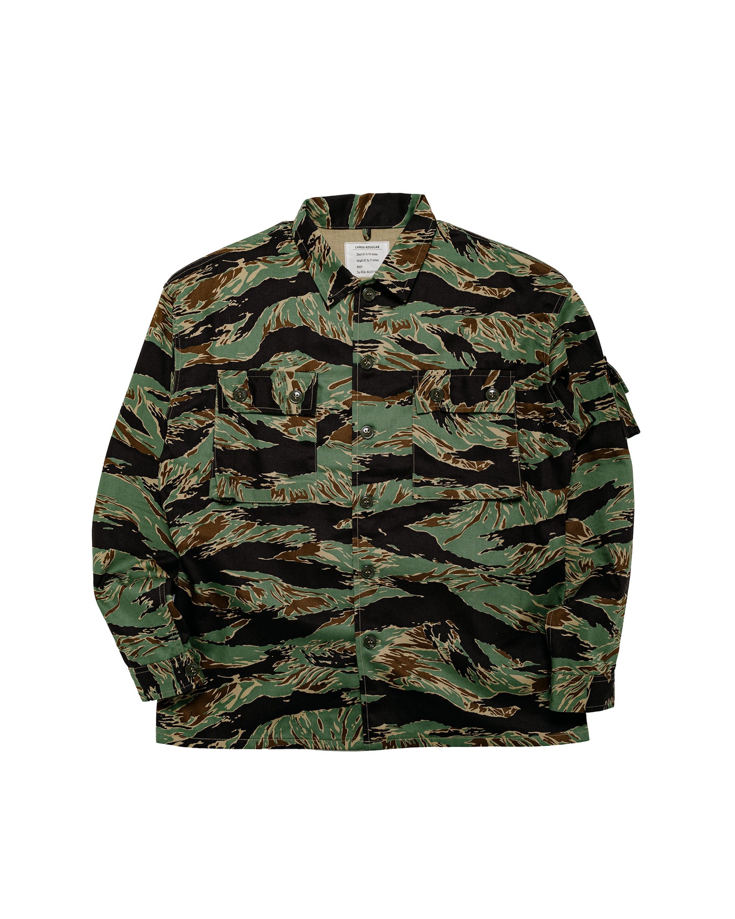 The Real McCoy's MJ26002 Tiger Camouflage Shirt / John Wayne Green