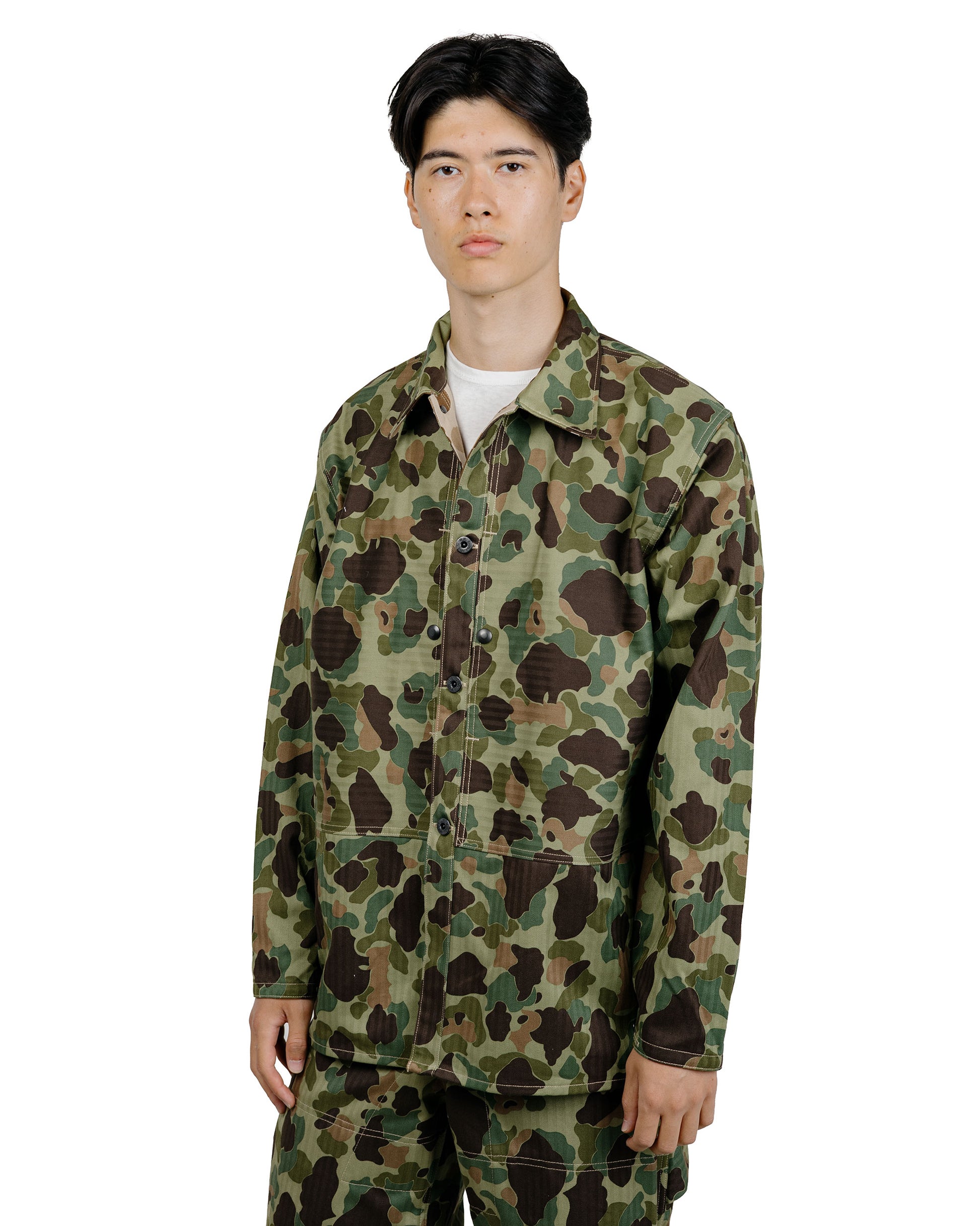 The Real McCoy's MJ26003 P1944 Reversible Frogskin Camouflage Coat Green