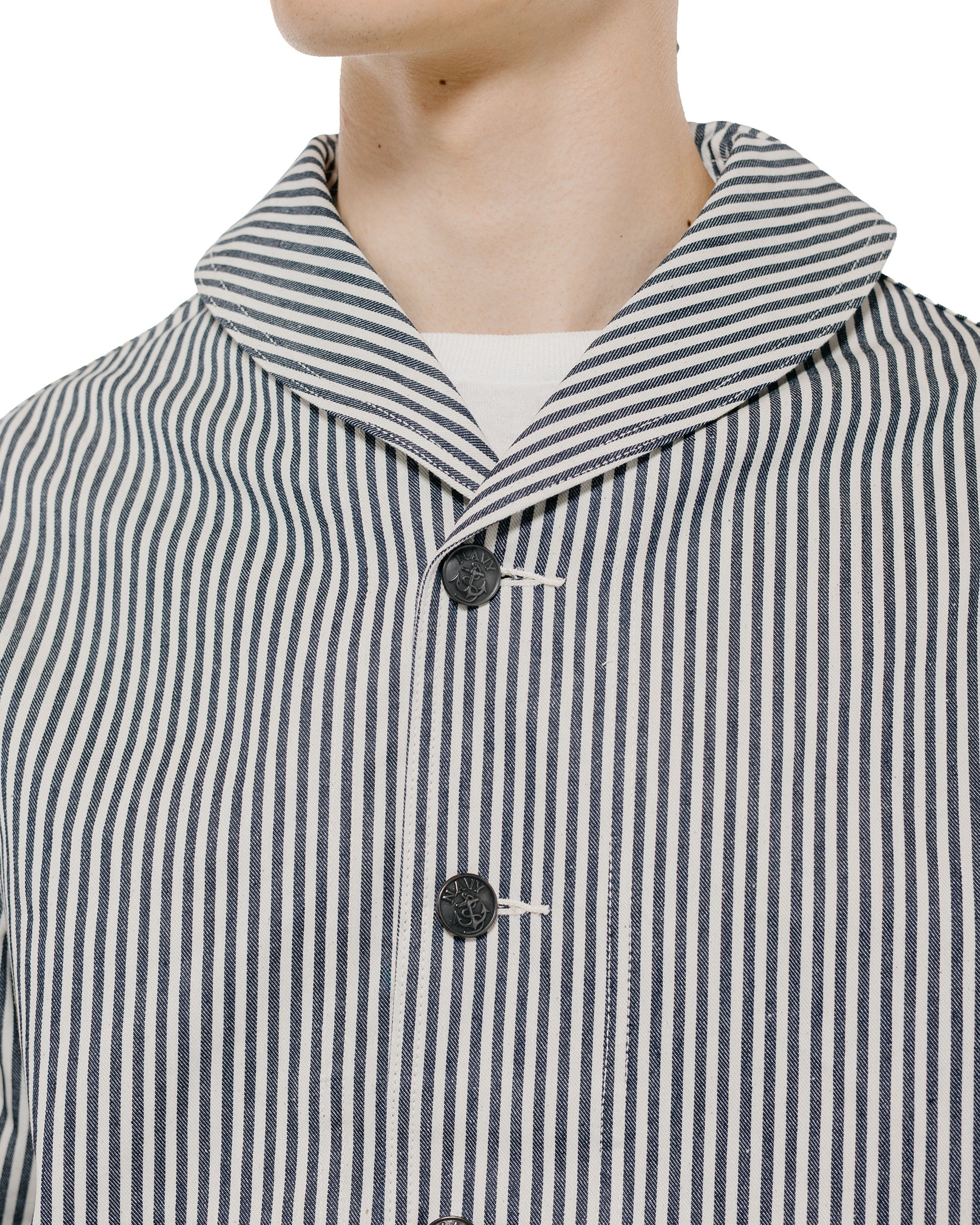 The Real McCoy's MJ26004 U.S. Navy Striped Dungaree Jumper White/Navy