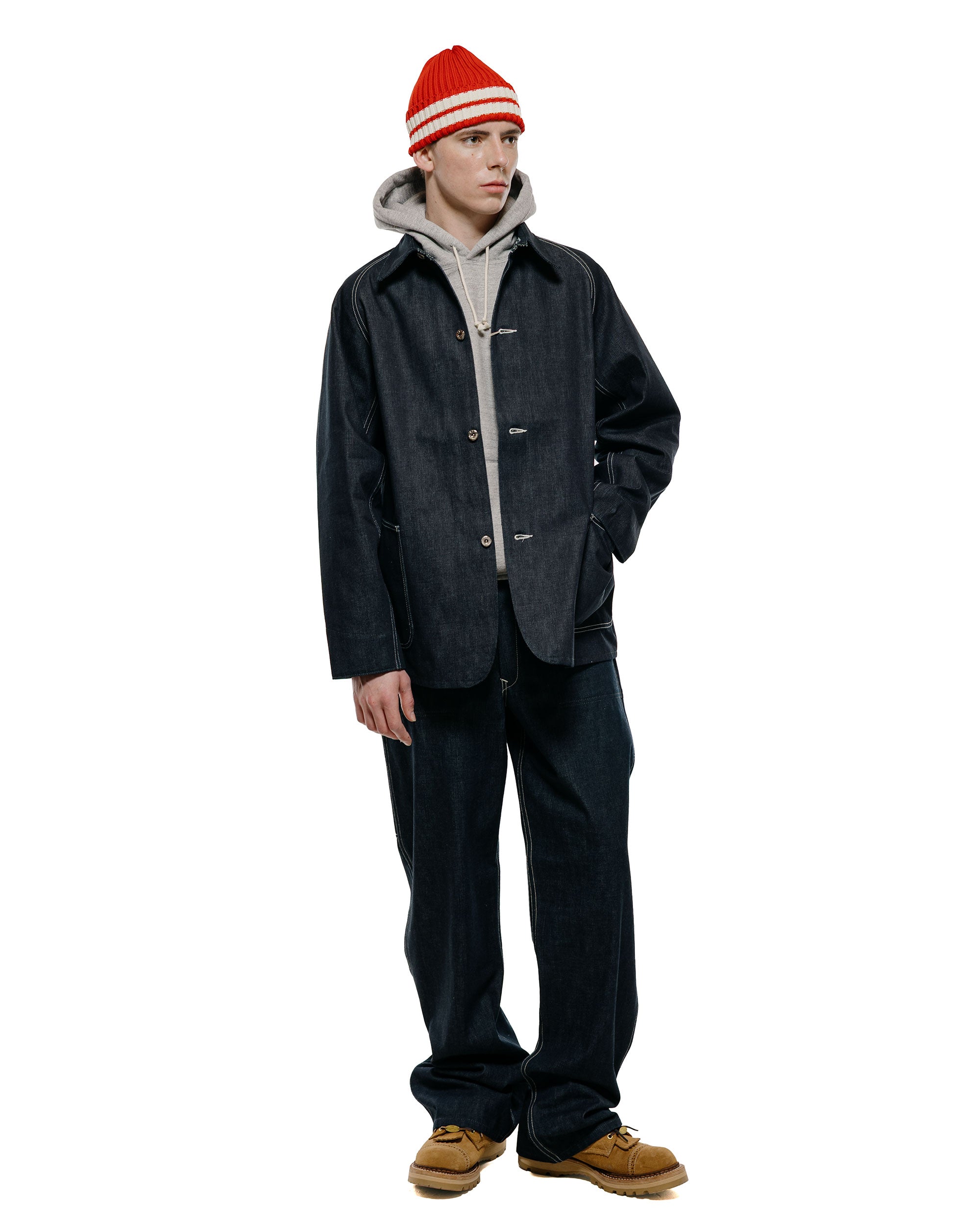 ジャケット・アウター WWII RAGLAN SLEEVE DENIM CHORE COAT (42) The Real McCoy's MJ26008 WWII Raglan Sleeve Denim Chore Coat Indigo