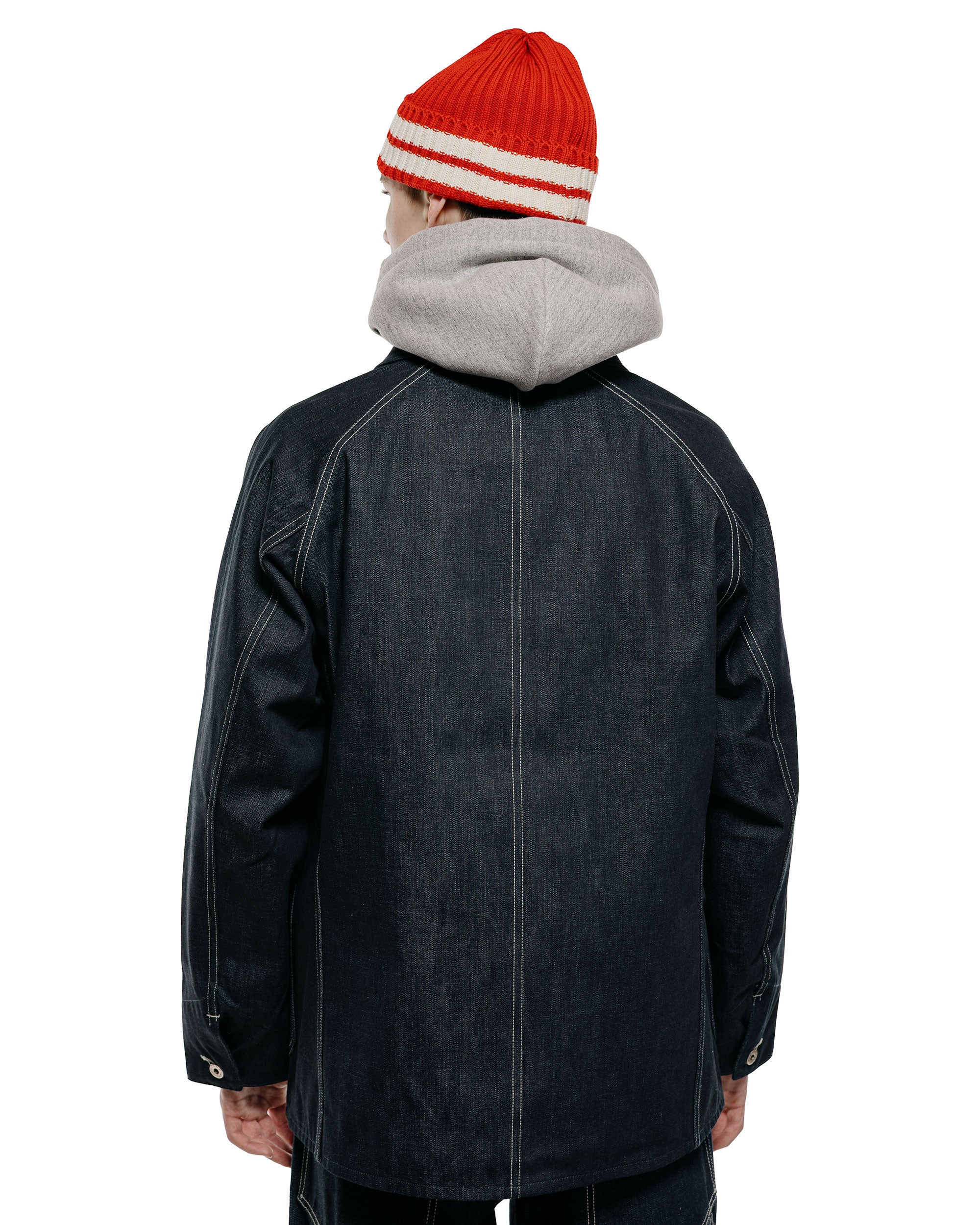 The Real McCoy's MJ26008 WWII Raglan Sleeve Denim Chore Coat Indigo