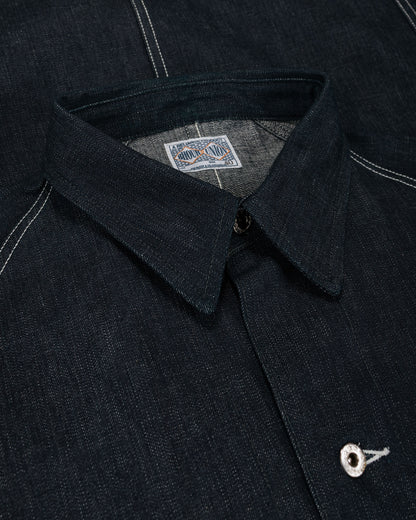 The Real McCoy's MJ26008 WWII Raglan Sleeve Denim Chore Coat Indigo