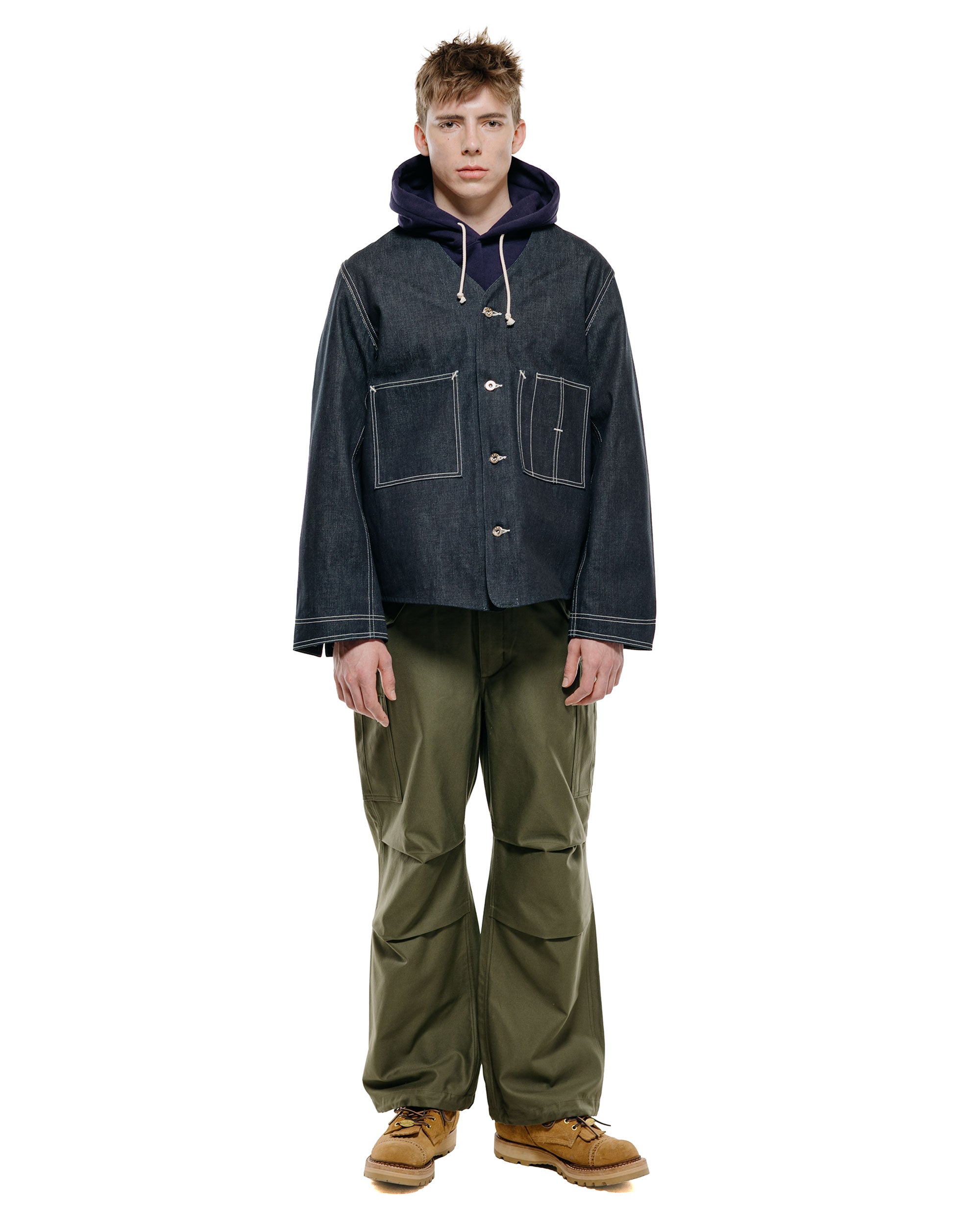The Real McCoy's MJ26009 WWII Denim Engineer Coat Indigo