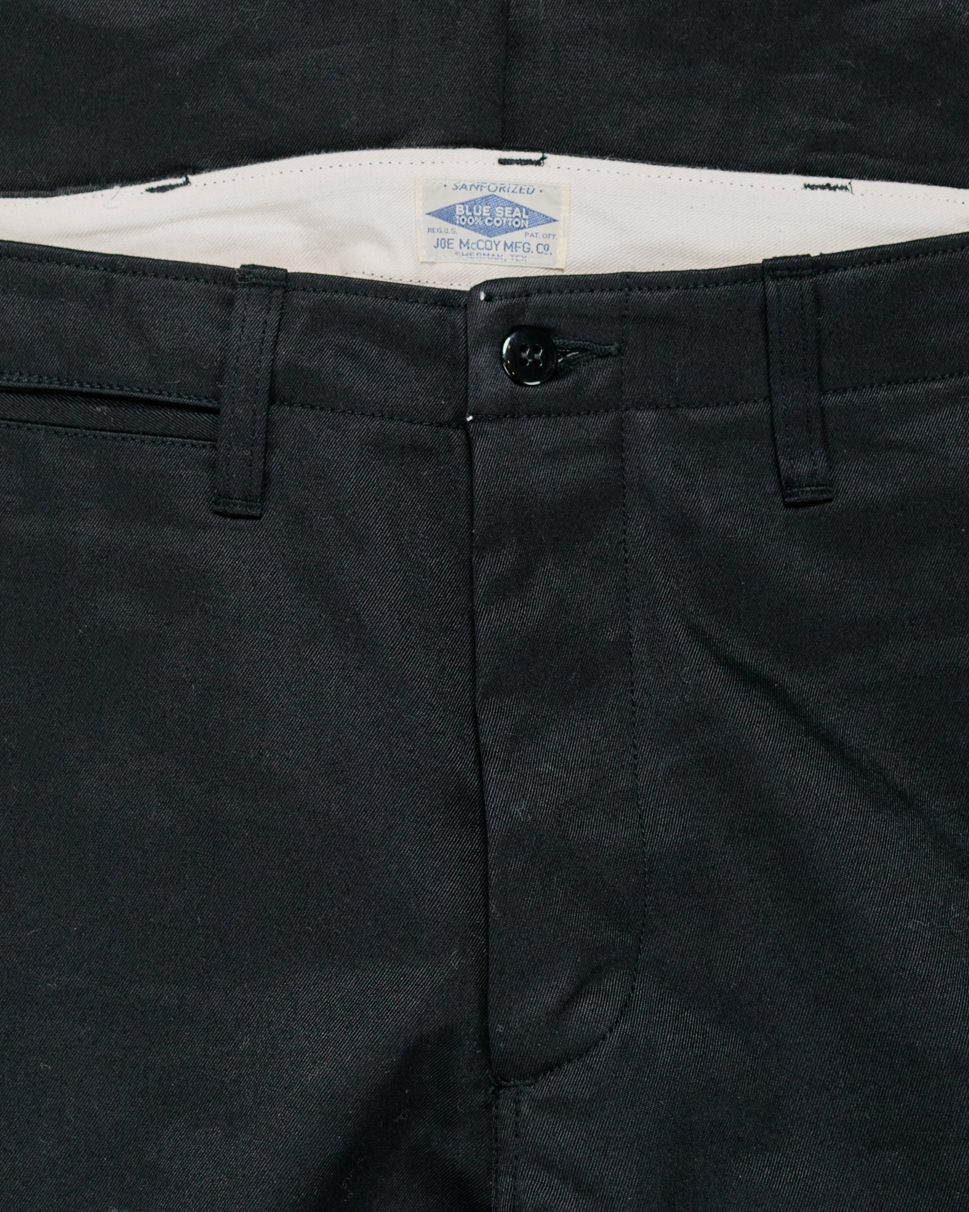 The Real McCoy's MP19010 Blue Seal Chino Trousers Black