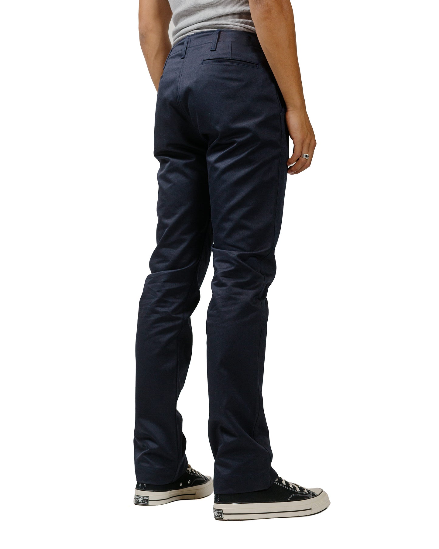 The Real McCoy's MP19010 Blue Seal Chino Trousers Navy model back