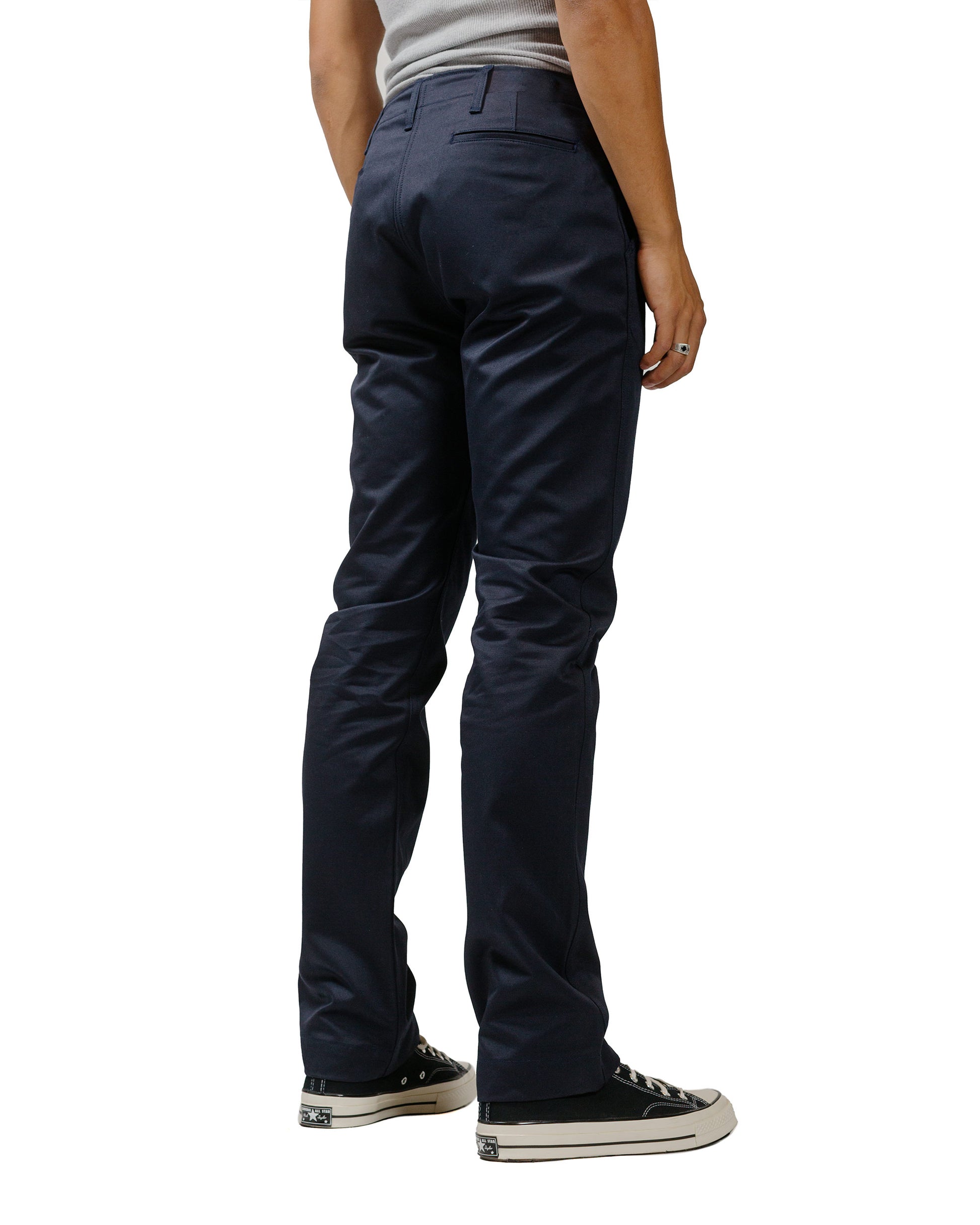 The Real McCoy's MP19010 Blue Seal Chino Trousers Navy model back