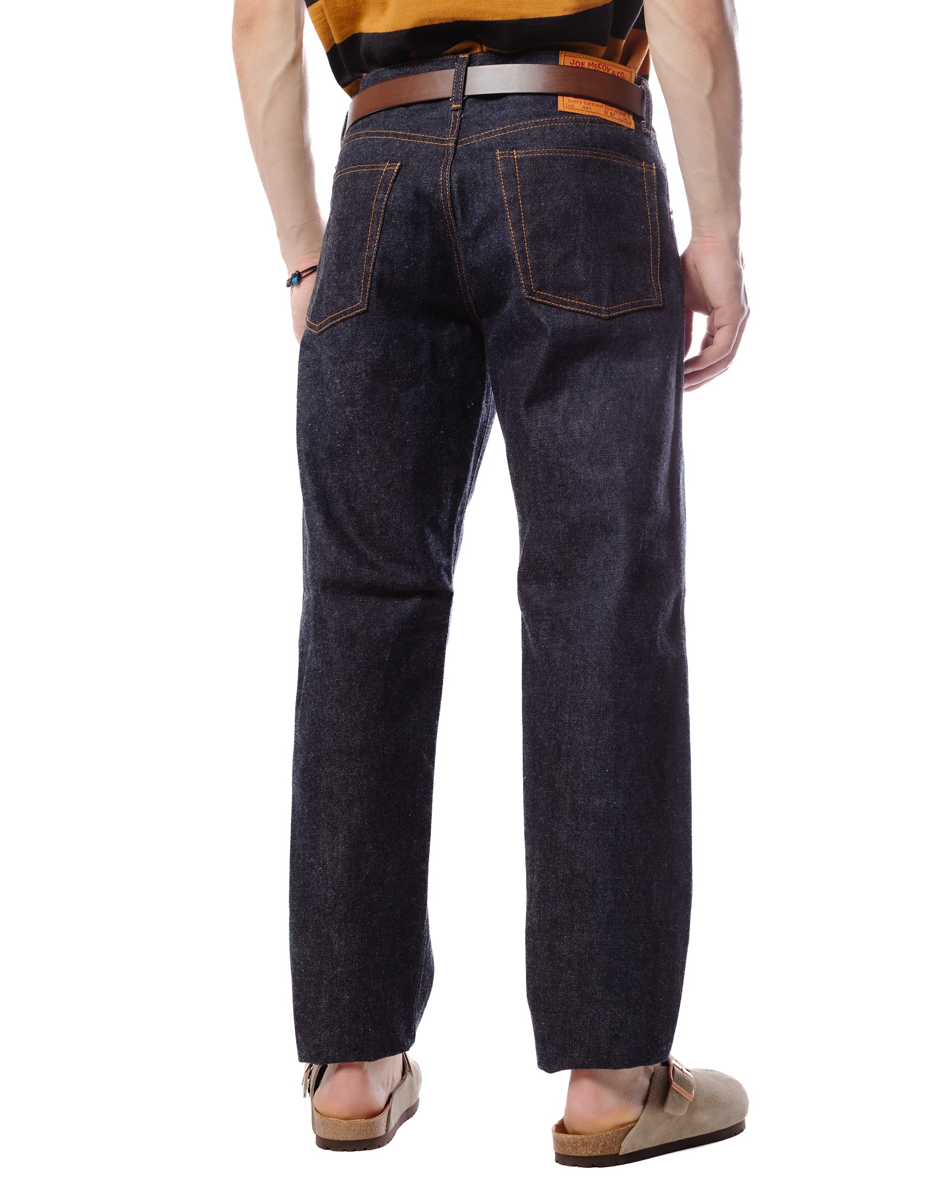 The Real McCoy's MP21104 Joe McCoy Lot.991 Indigo Denim Model Rear