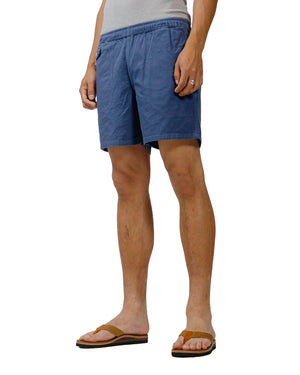 The Real McCoy's MP22015 Cotton Drill Swim Shorts (Over-Dyed) Navy model front